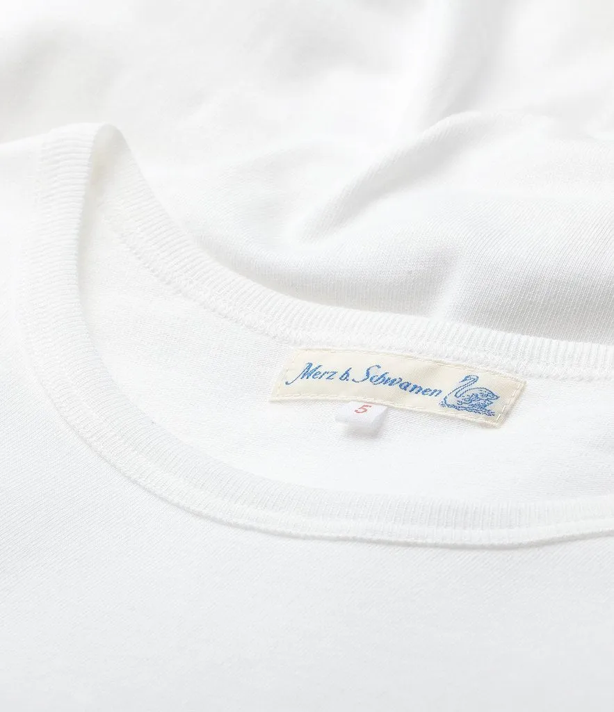 Merz b. Schwanen 1950sLS Lightweight Long Sleeve T-Shirt - White sold by Son of a Stag product image thumbnail 2
