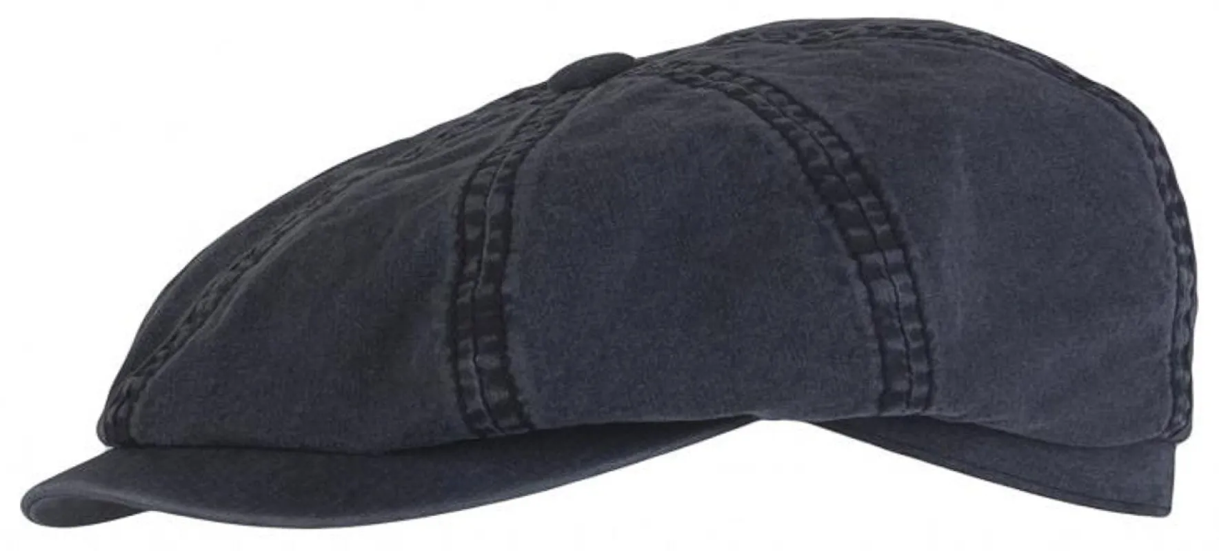 Stetson Hatteras Cotton Flat Cap - Navy sold by Son of a Stag