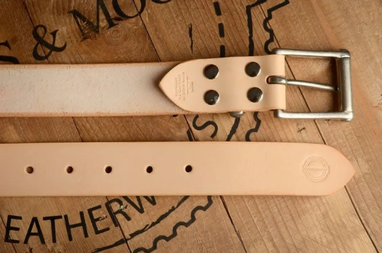 Barnes & Moore Garrison Belt - Natural/Nickel sold by Son of a Stag product image thumbnail 2