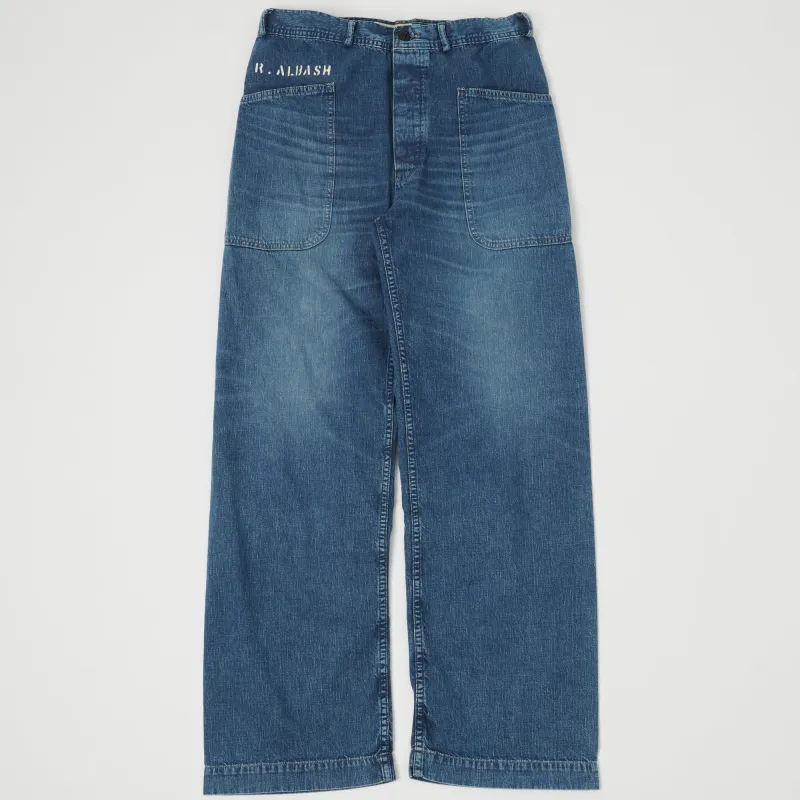 Warehouse & Co U.S. Navy Denim Seaman's Pant - Heavy Wash made by WAREHOUSE & CO.