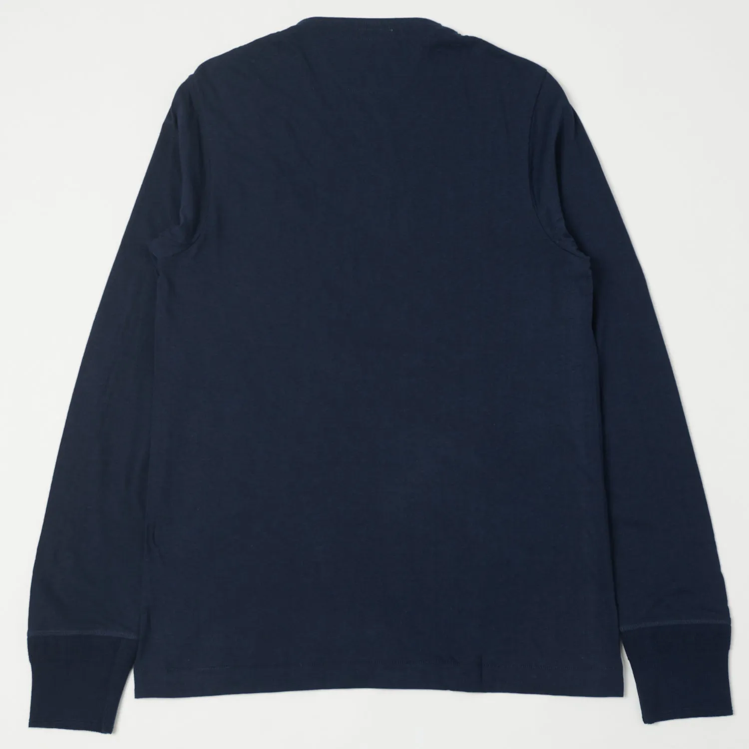 Merz b. Schwanen 102 Lightweight Long Sleeve Henley - Ink Blue sold by Son of a Stag product image thumbnail 5