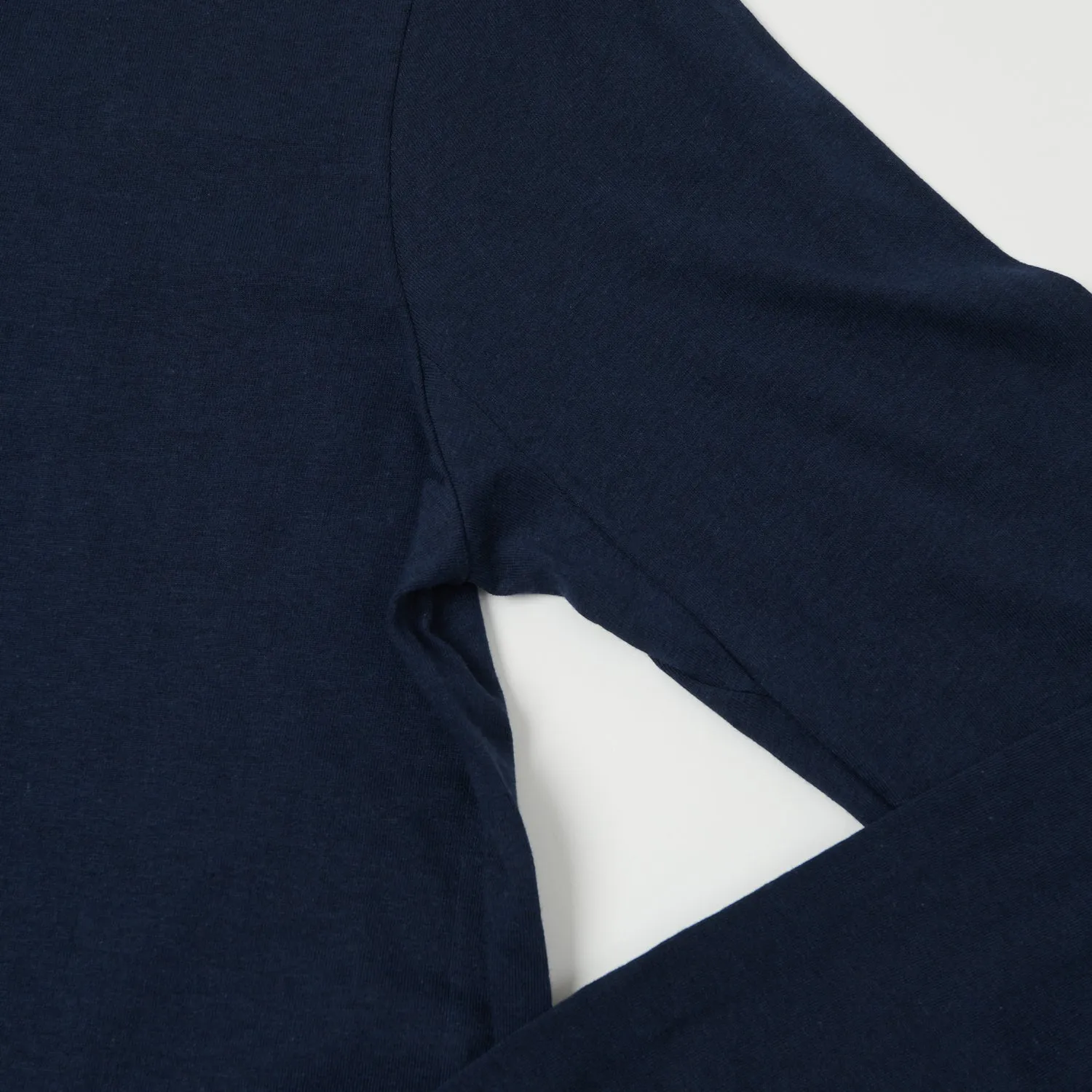 Merz b. Schwanen 102 Lightweight Long Sleeve Henley - Ink Blue sold by Son of a Stag product image thumbnail 3