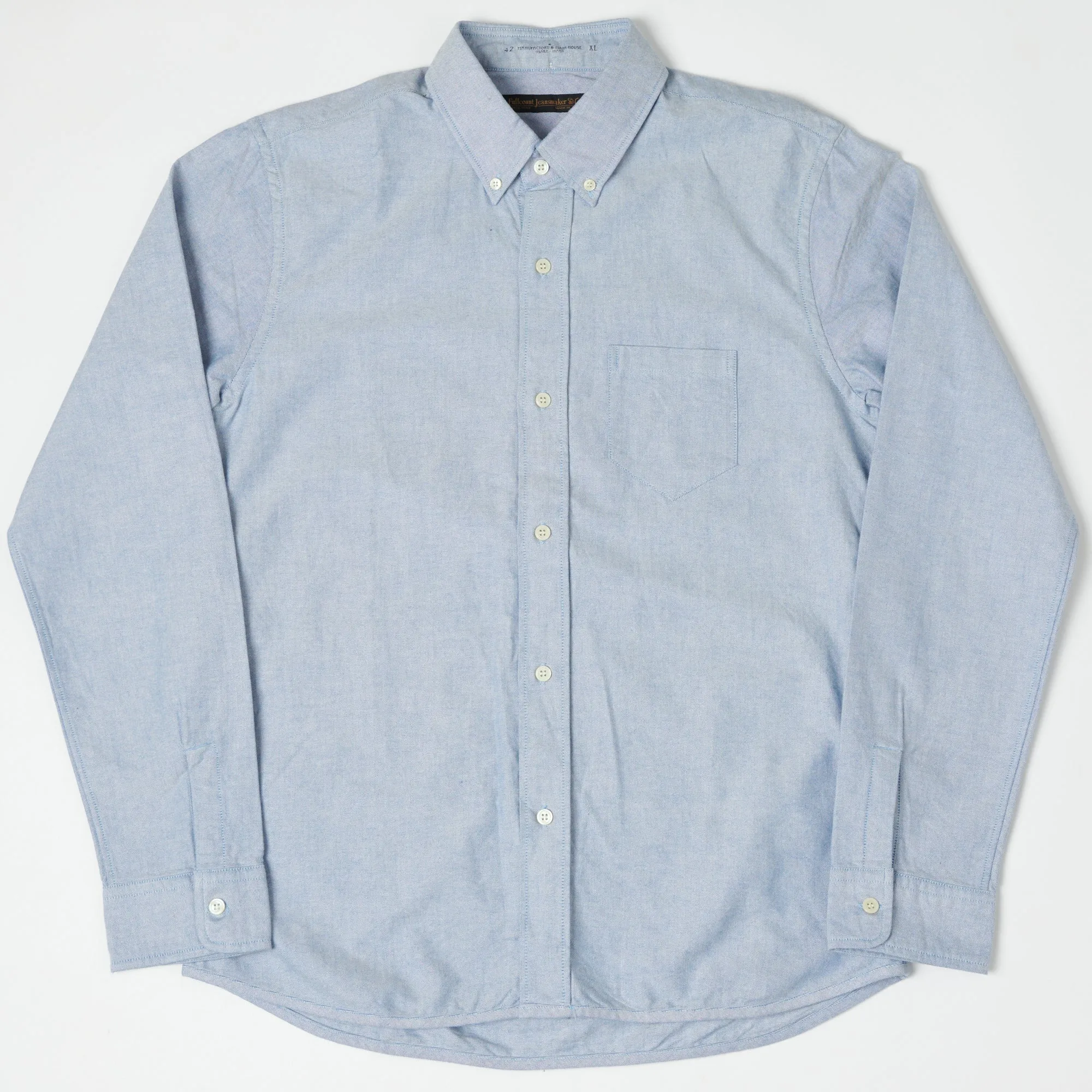 FULLCOUNT 4892 Oxford Cloth Button Down Shirt - Blue sold by Son of a Stag