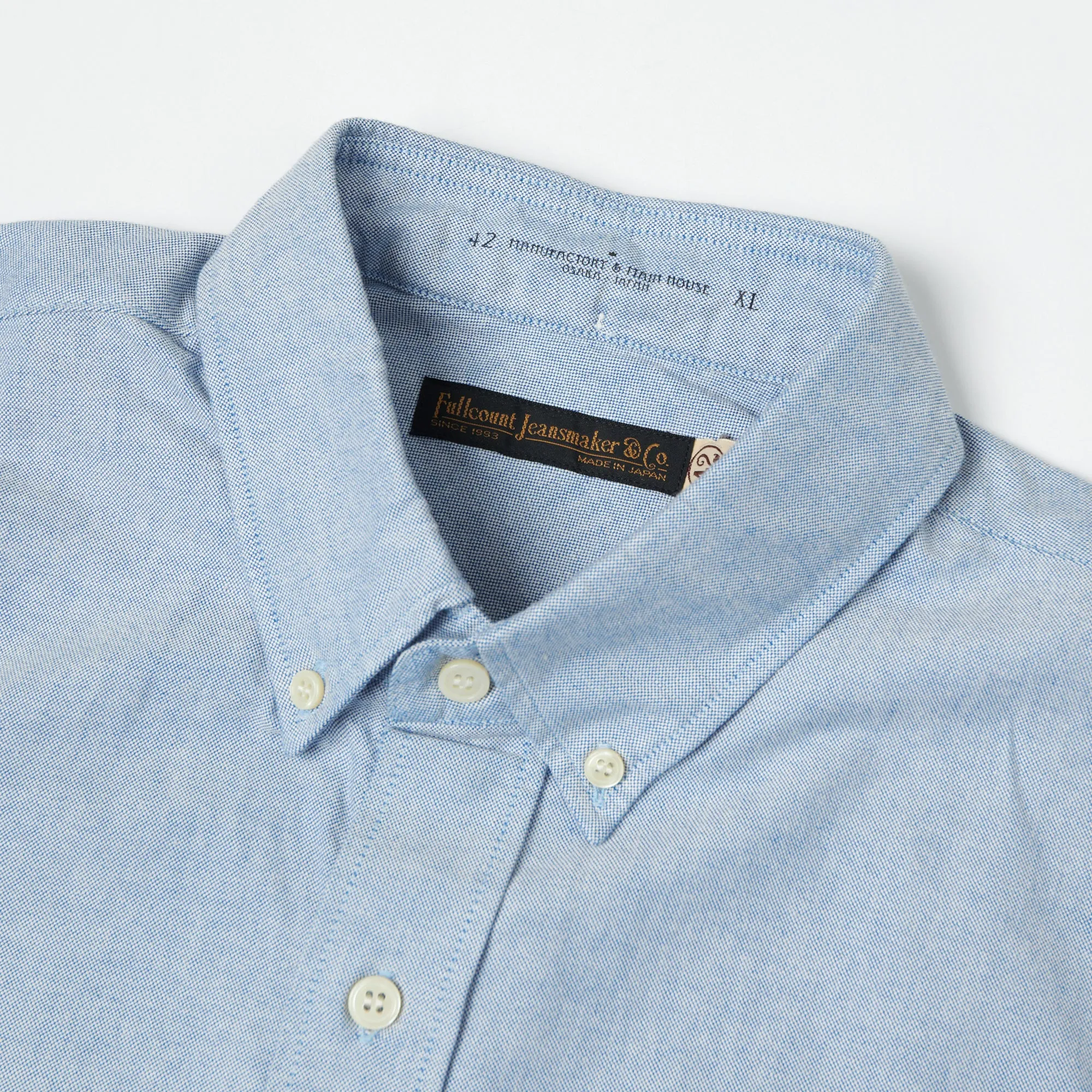 FULLCOUNT 4892 Oxford Cloth Button Down Shirt - Blue sold by Son of a Stag product image thumbnail 2