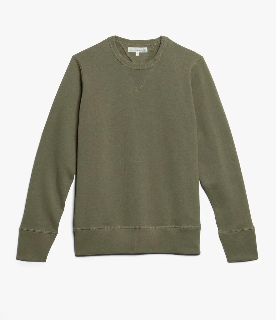 Merz b. Schwanen 346 Classic Sweatshirt - Army Green sold by Son of a Stag