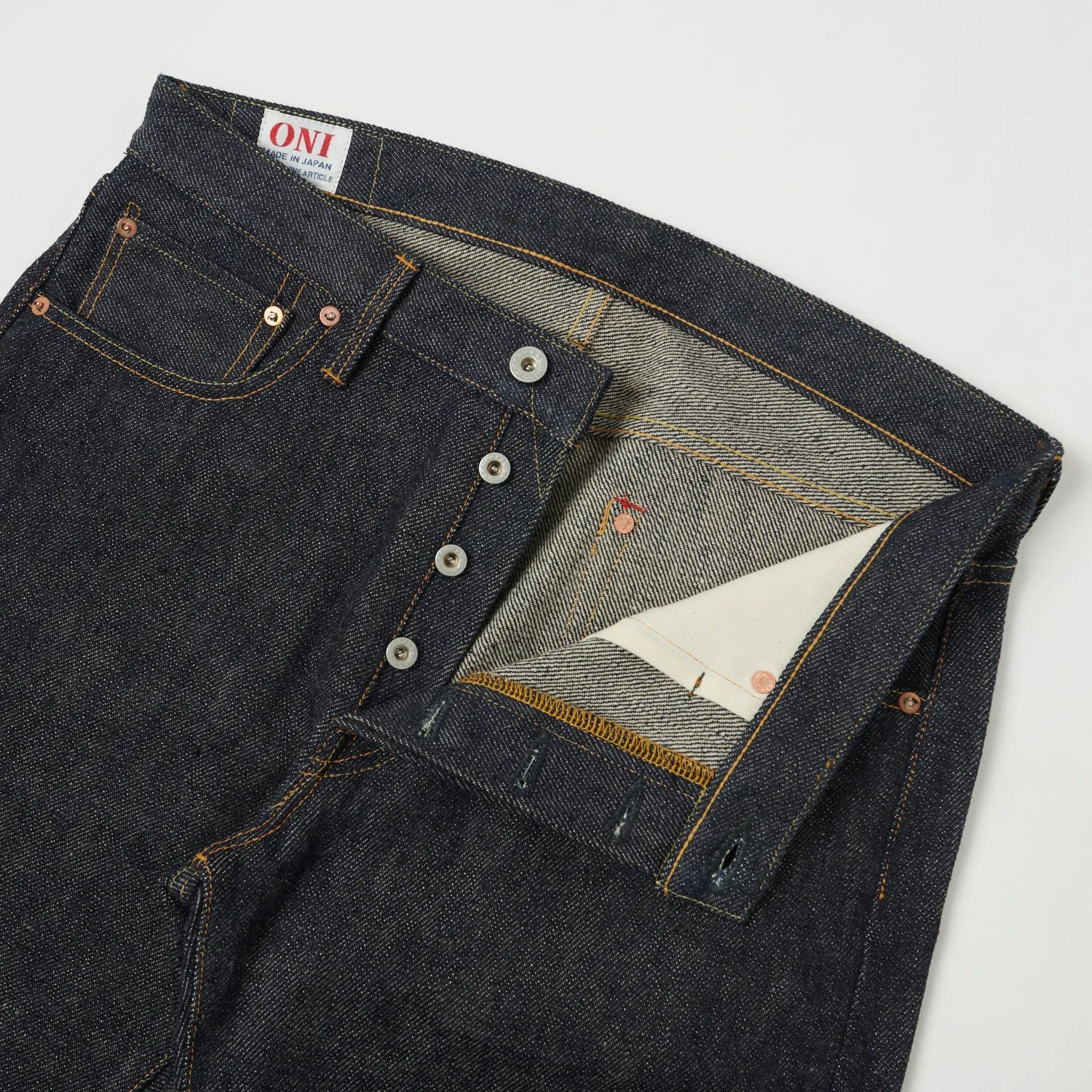 ONI Denim 552 Natural Indigo Secret Denim 20oz Slim Straight Jean - Raw sold by Son of a Stag product image thumbnail 5