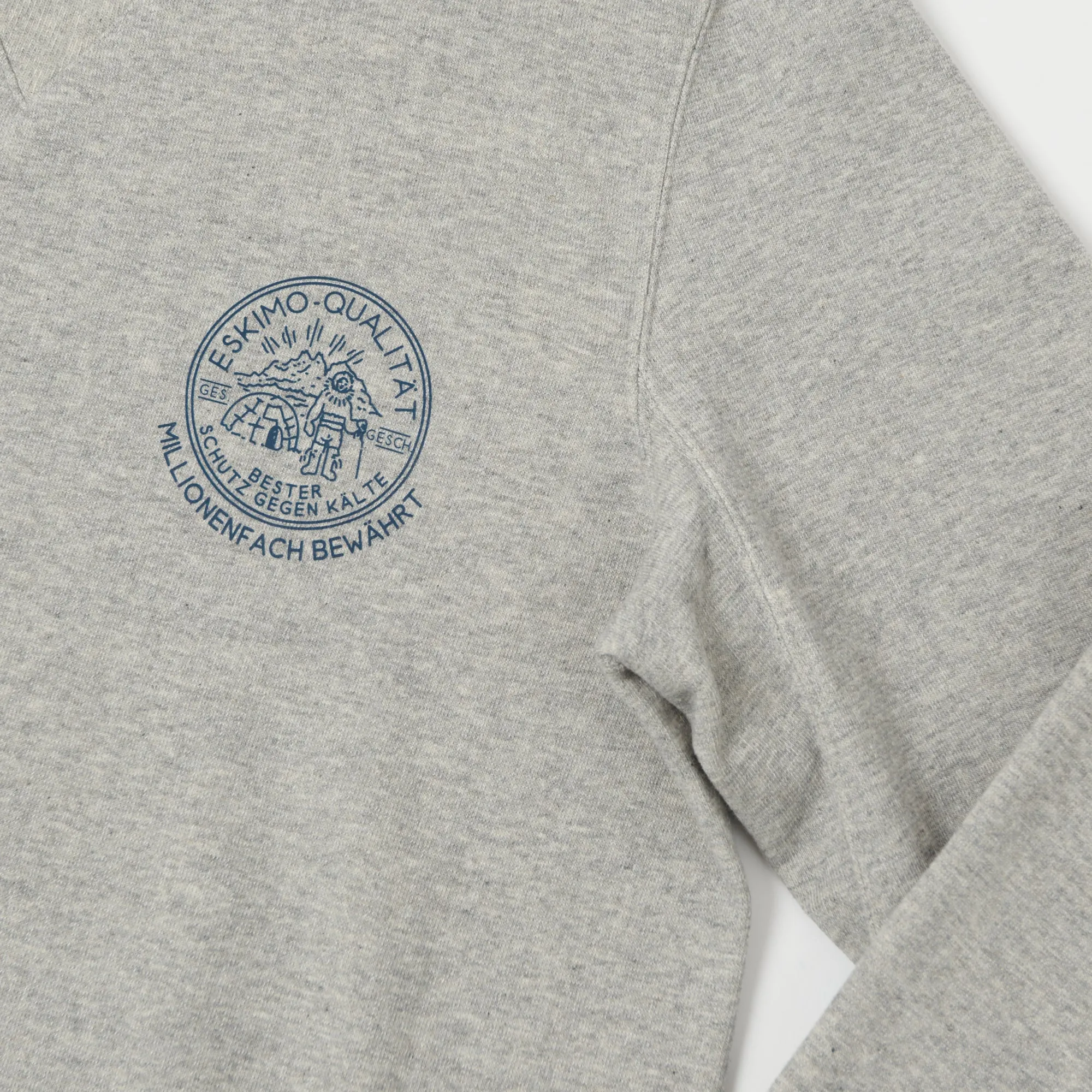 Merz b. Schwanen 344 Eskimo Print Sweatshirt - Grey Melange sold by Son of a Stag product image thumbnail 3