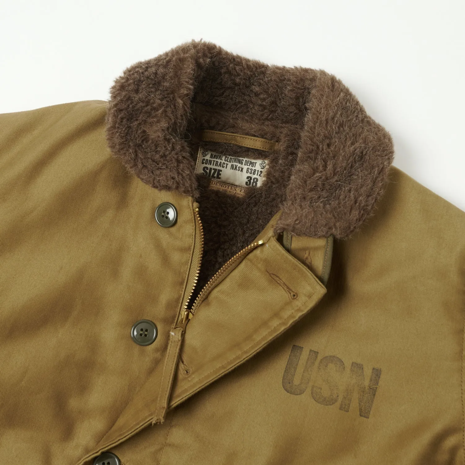 Buzz Rickson's U.S. Navy N-1 Deck Jacket - Khaki Demotex sold by Son of a Stag product image thumbnail 2
