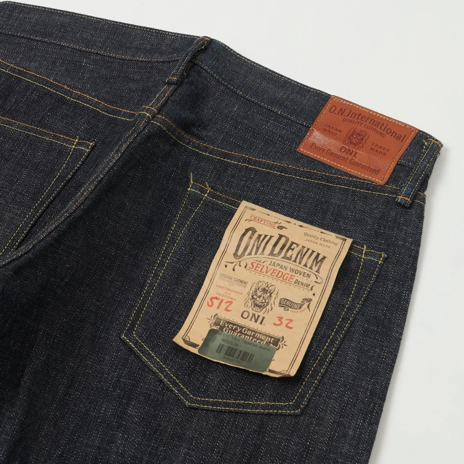 ONI Denim 512 14oz Slim Straight Jeans - Raw sold by Son of a Stag product image thumbnail 2
