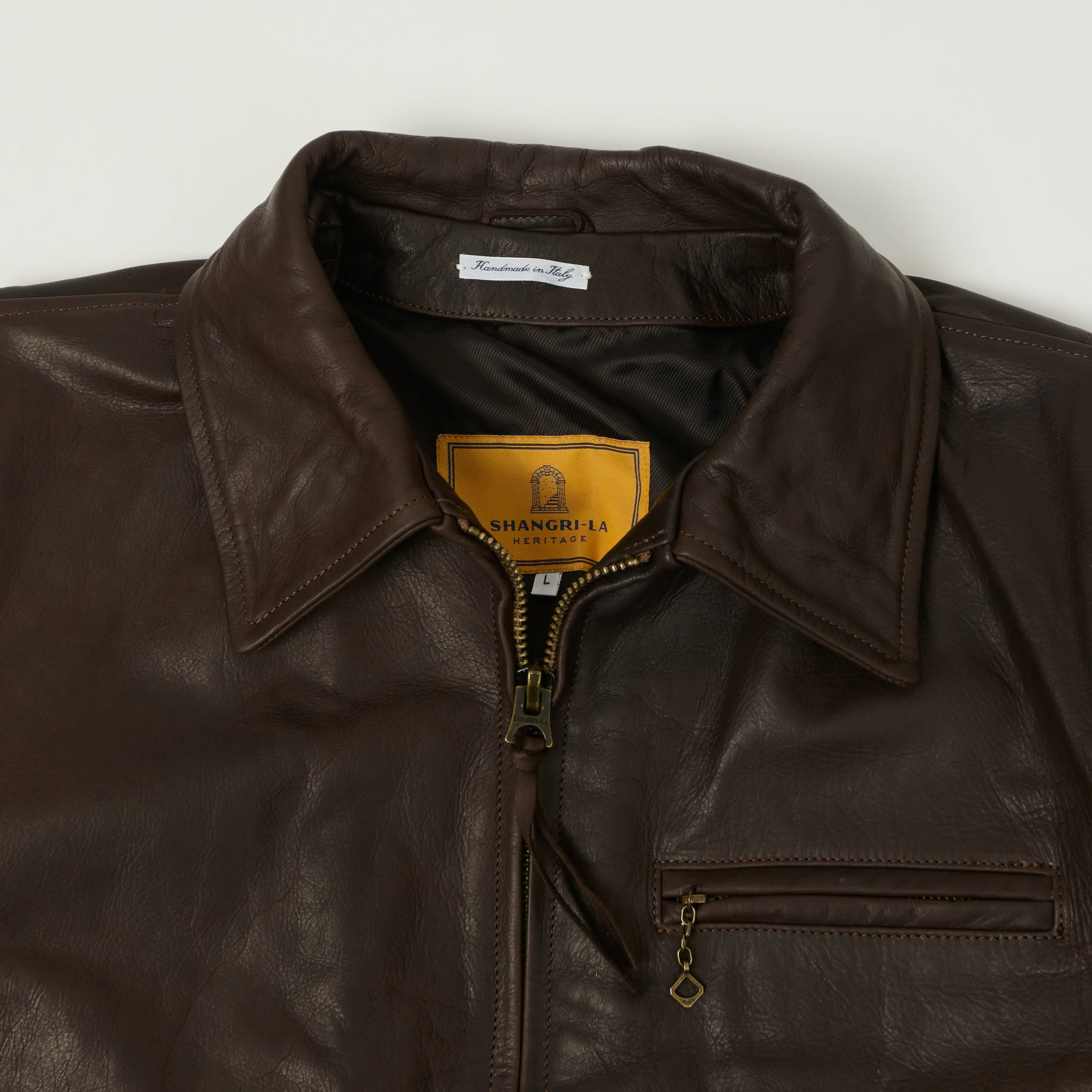 Shangri-La Heritage 'Varenne' Steerhide Leather Jacket - Brown sold by Son of a Stag product image thumbnail 2