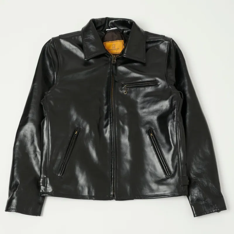Shangri-La Heritage 'Varenne' Horsehide Leather Jacket - Black sold by Son of a Stag