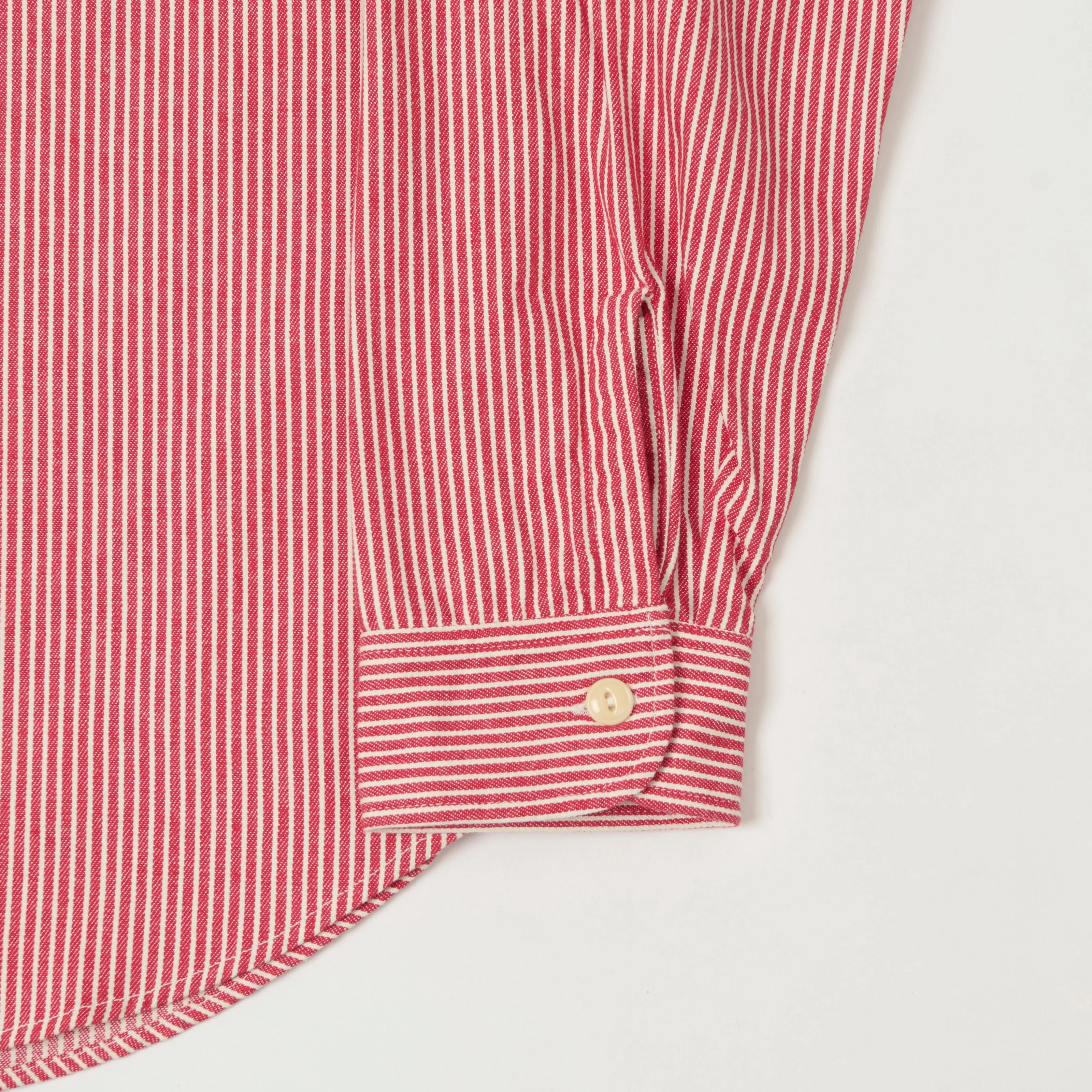Sugar Cane Hickory Stripe Work Shirt - Red sold by Son of a Stag product image thumbnail 3