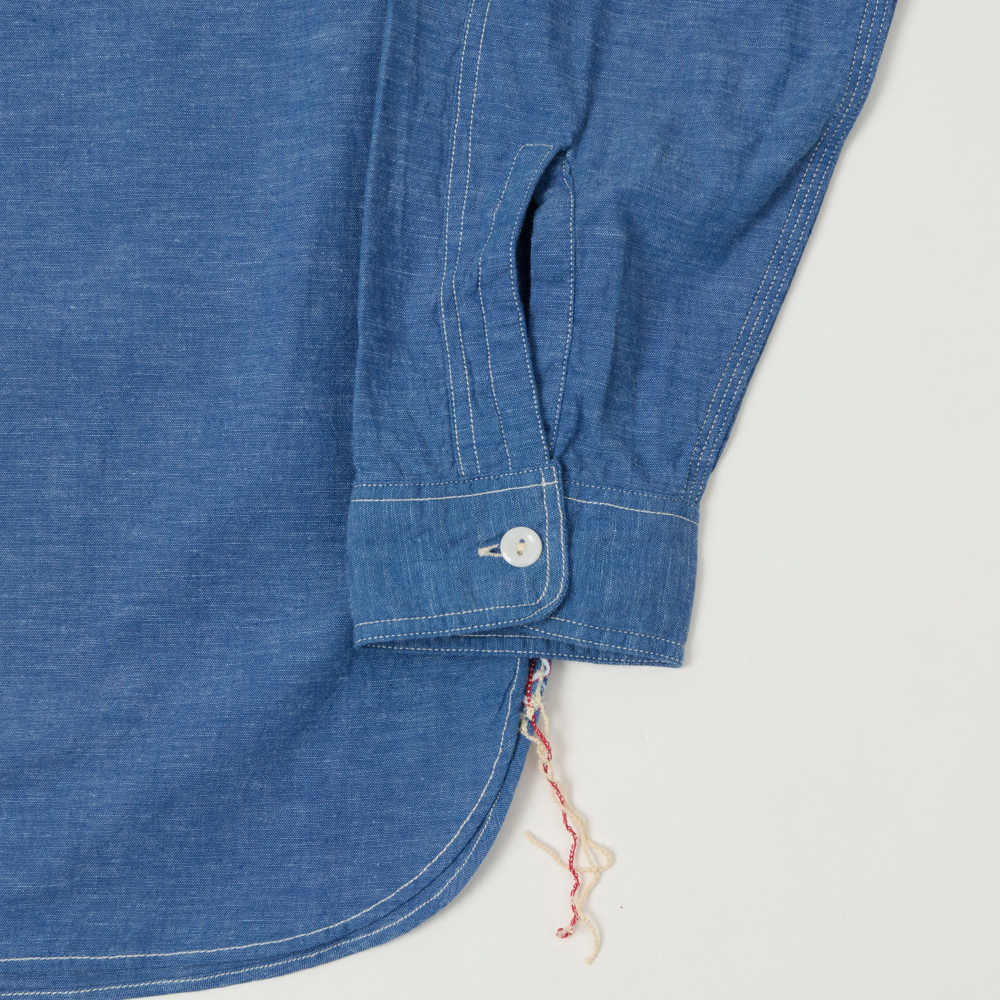 Sugar Cane 'Beta' Chambray Work Shirt - Indigo sold by Son of a Stag product image thumbnail 3
