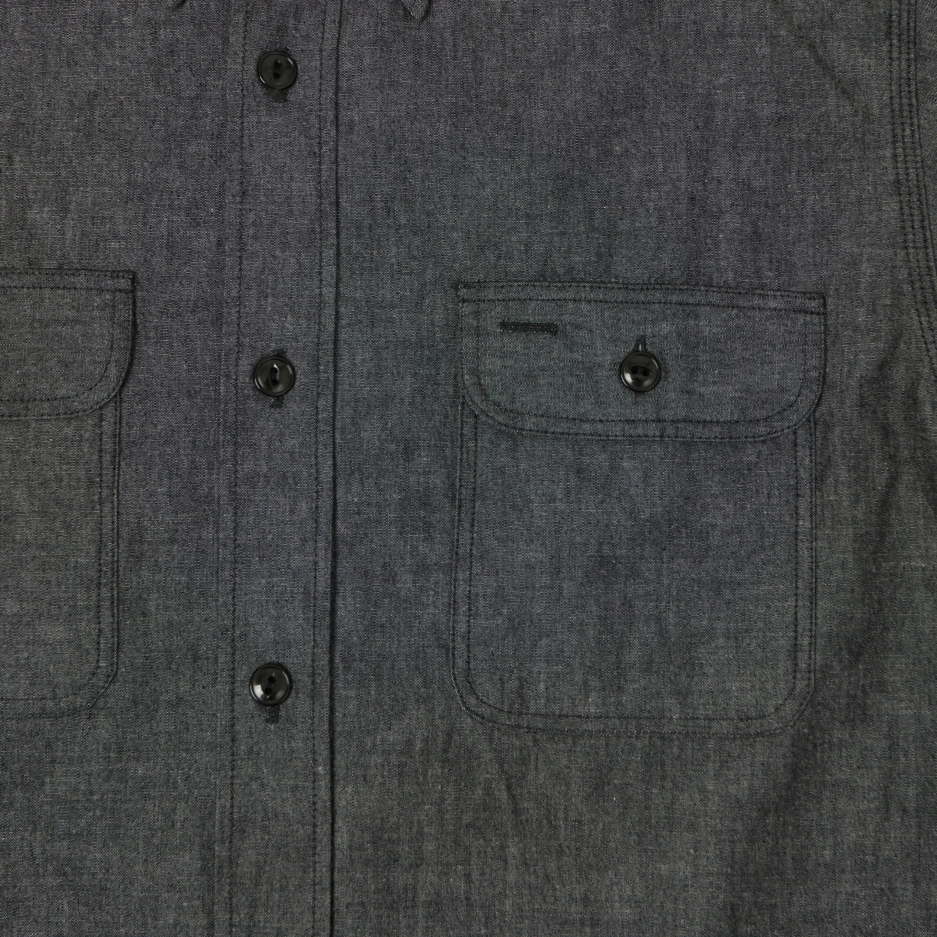 Sugar Cane Chambray Work Shirt - Charcoal sold by Son of a Stag product image thumbnail 4