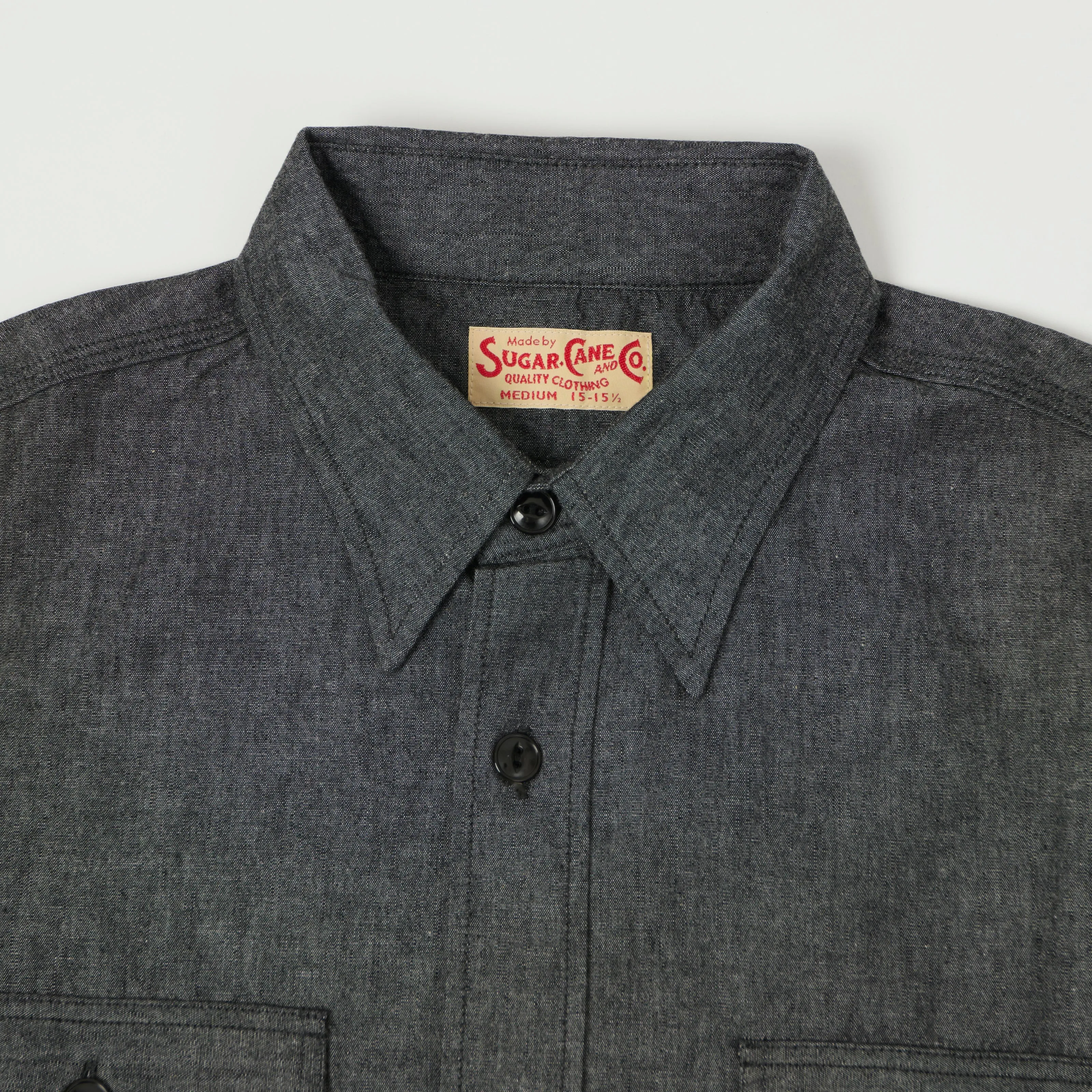 Sugar Cane Chambray Work Shirt - Charcoal sold by Son of a Stag product image thumbnail 2