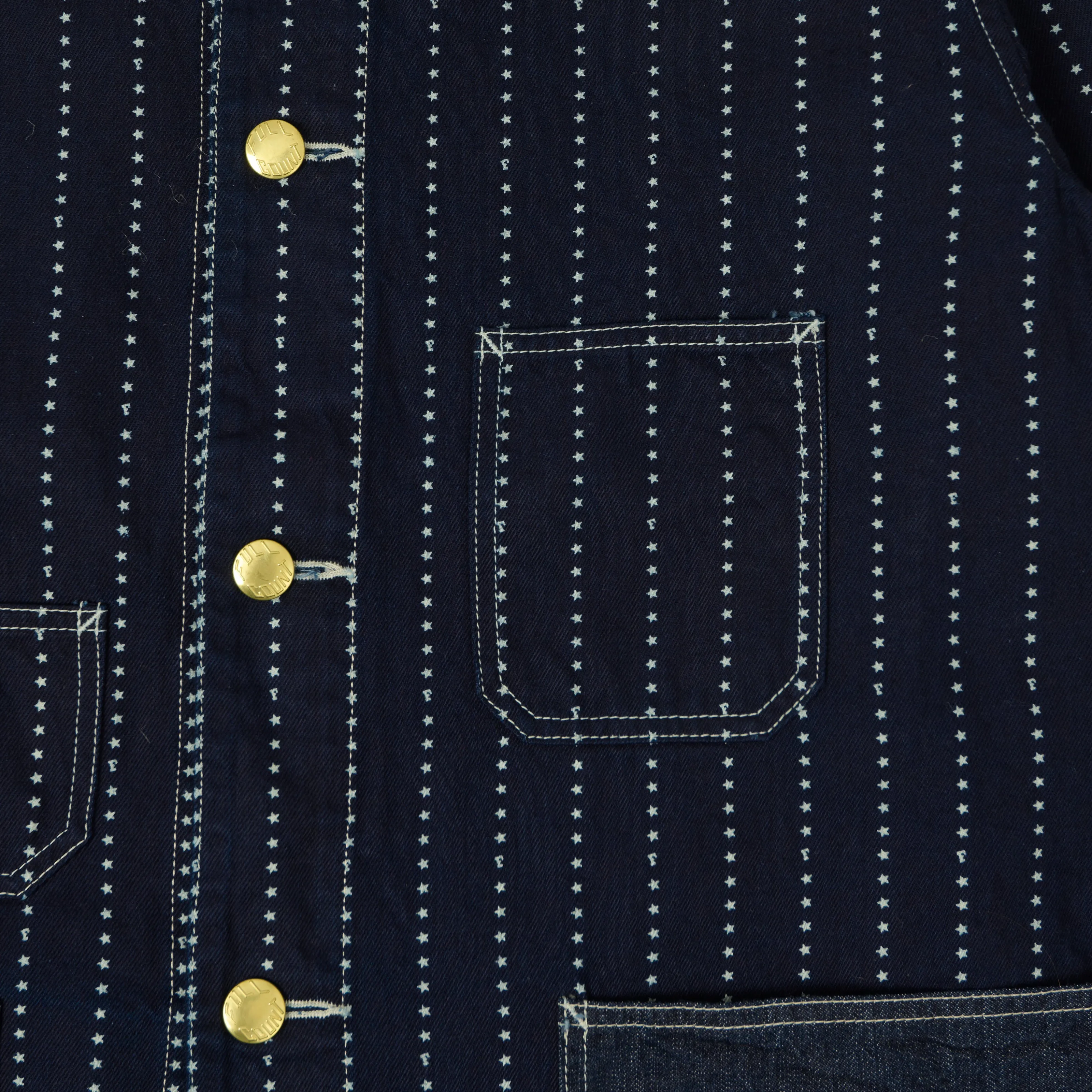 FULLCOUNT 2051 Star Print Wabash Chore Jacket - One Wash sold by Son of a Stag product image thumbnail 3