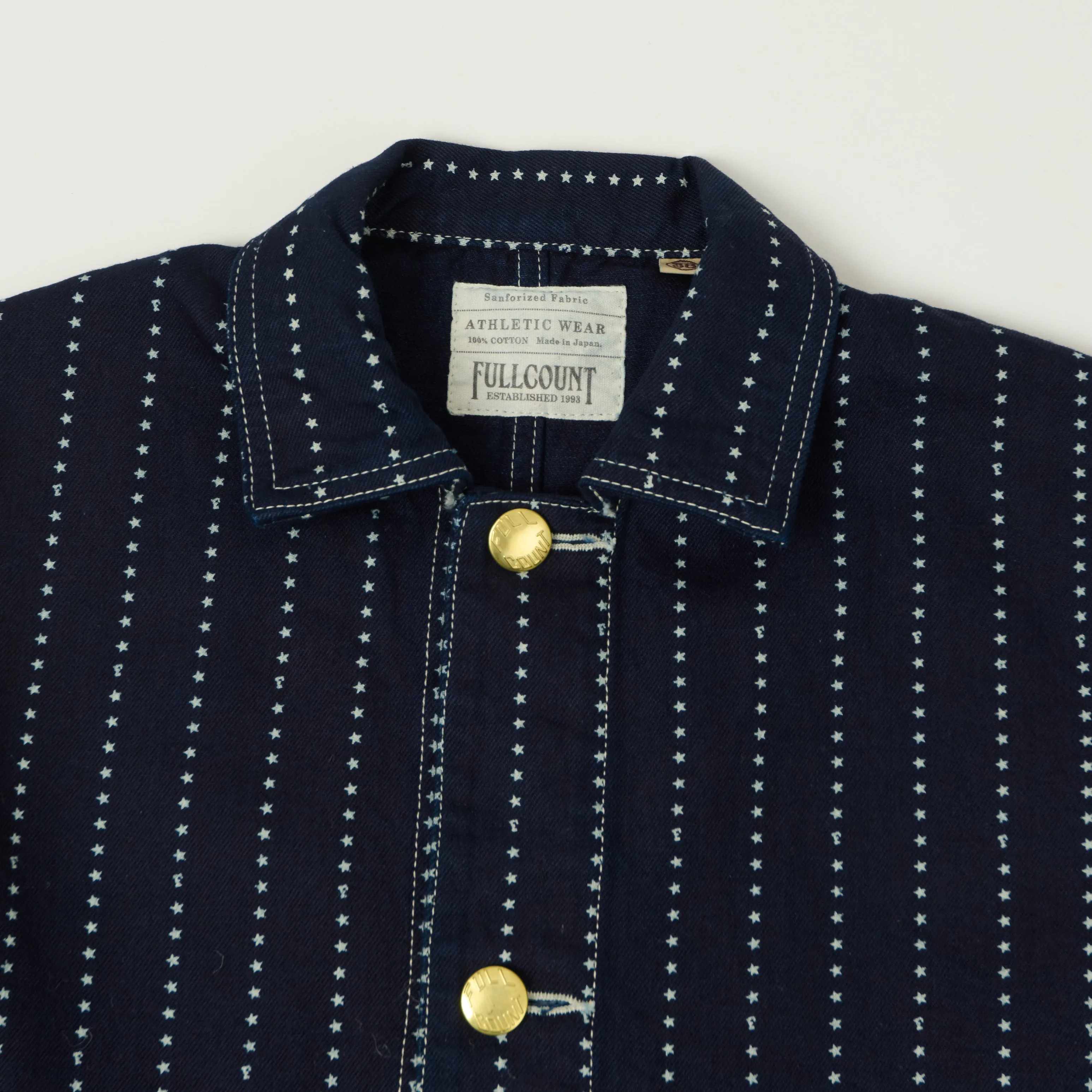 FULLCOUNT 2051 Star Print Wabash Chore Jacket - One Wash sold by Son of a Stag product image thumbnail 4