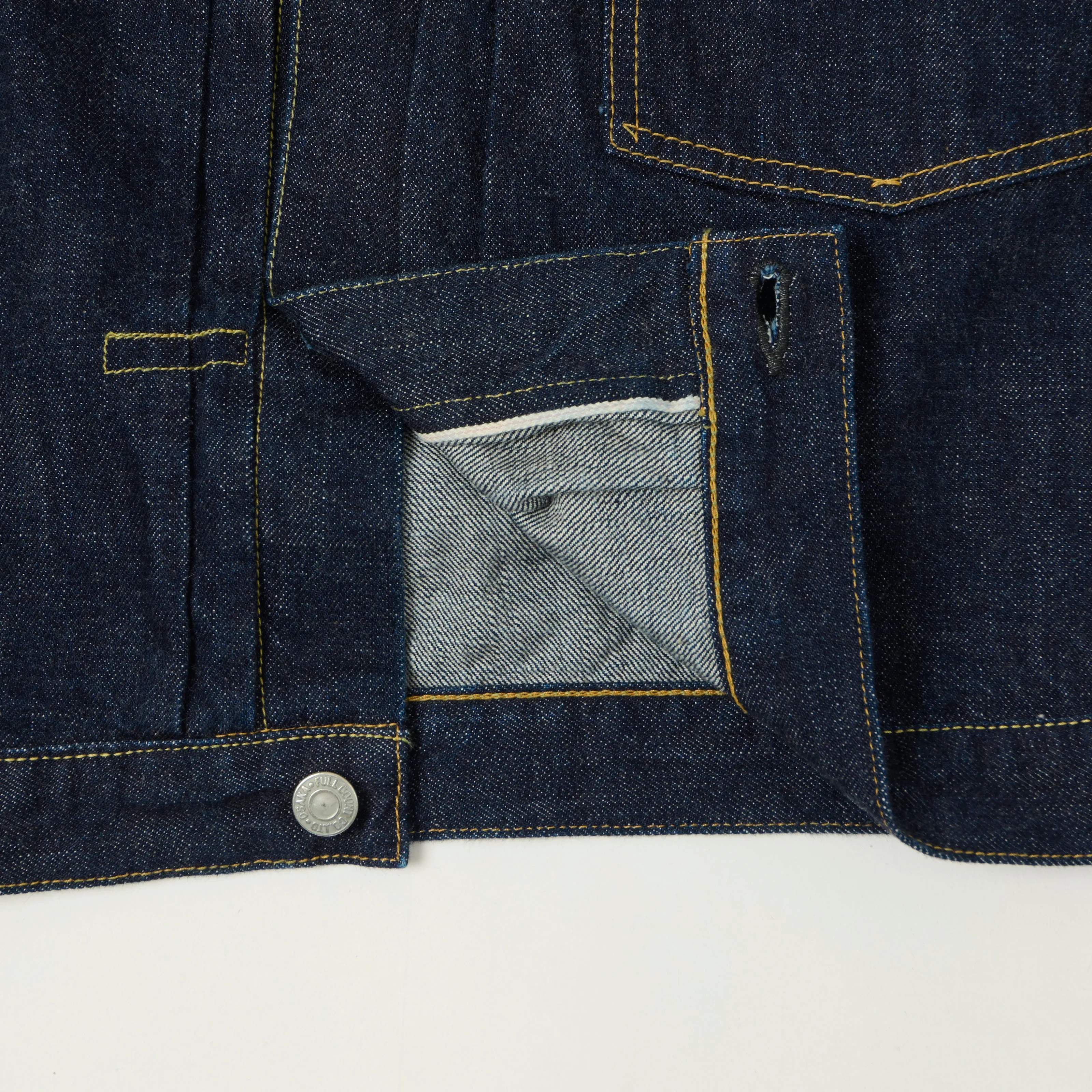 FULLCOUNT 2107E Souvenir Embroidery Type I Denim Jacket - One Wash sold by Son of a Stag product image thumbnail 5