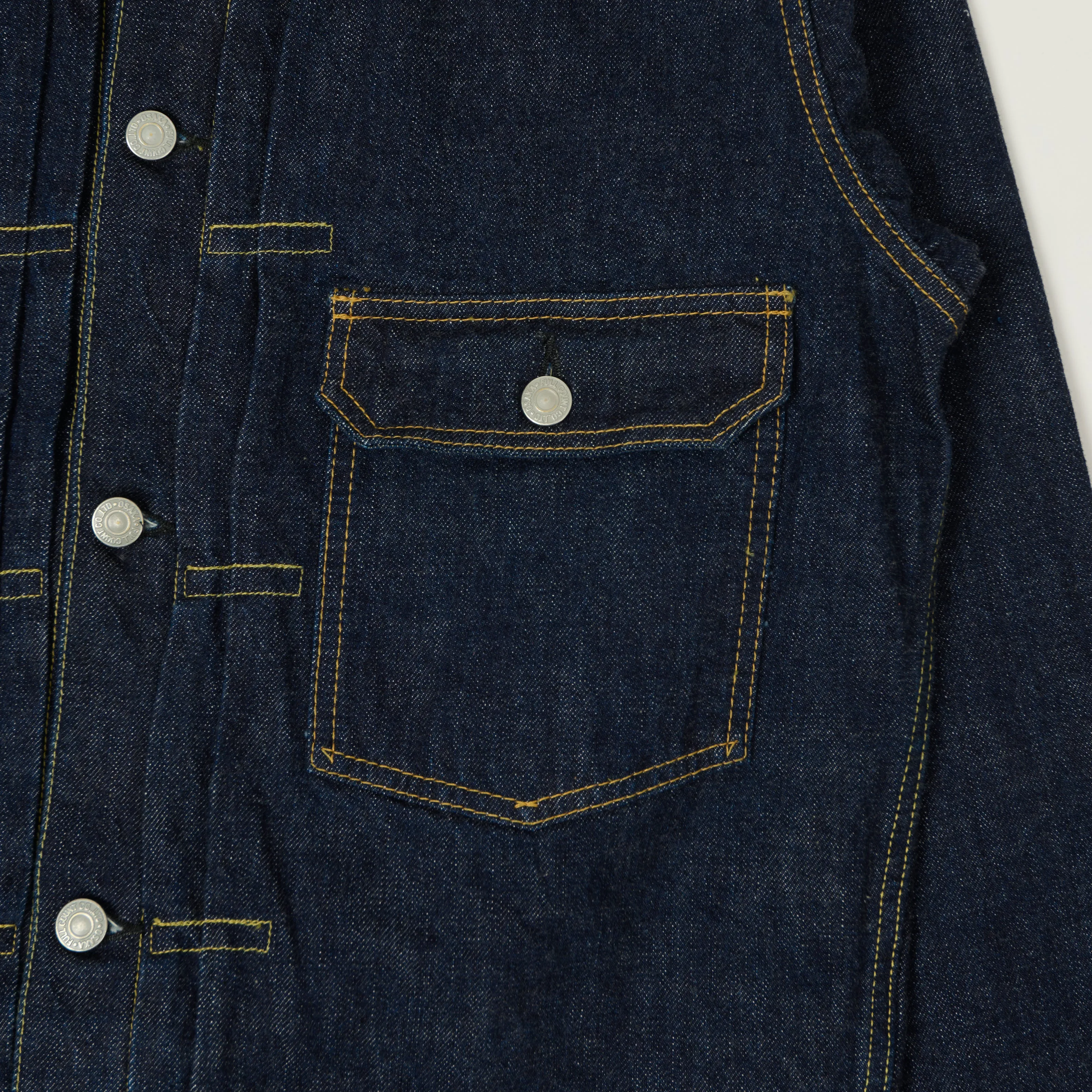 FULLCOUNT 2107E Souvenir Embroidery Type I Denim Jacket - One Wash sold by Son of a Stag product image thumbnail 3