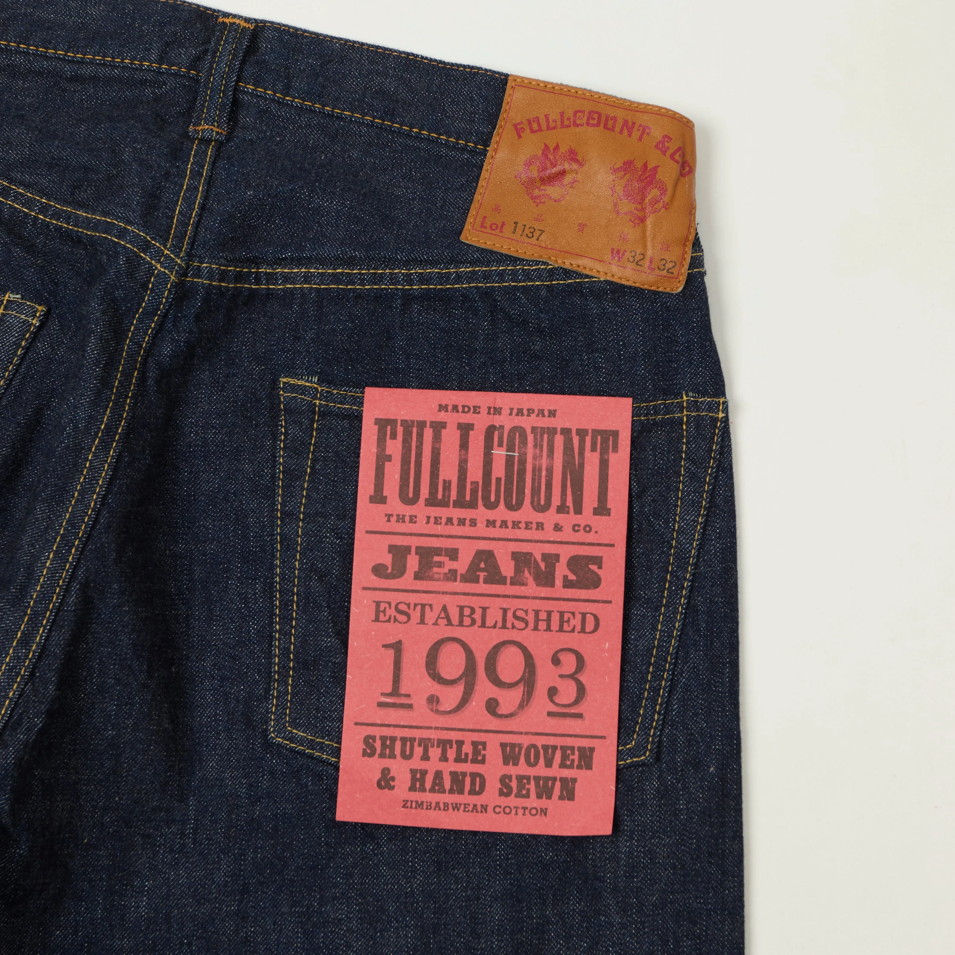 FULLCOUNT 1137 Duke III Extra Wide Straight Jean - One Wash sold by Son of a Stag product image thumbnail 3