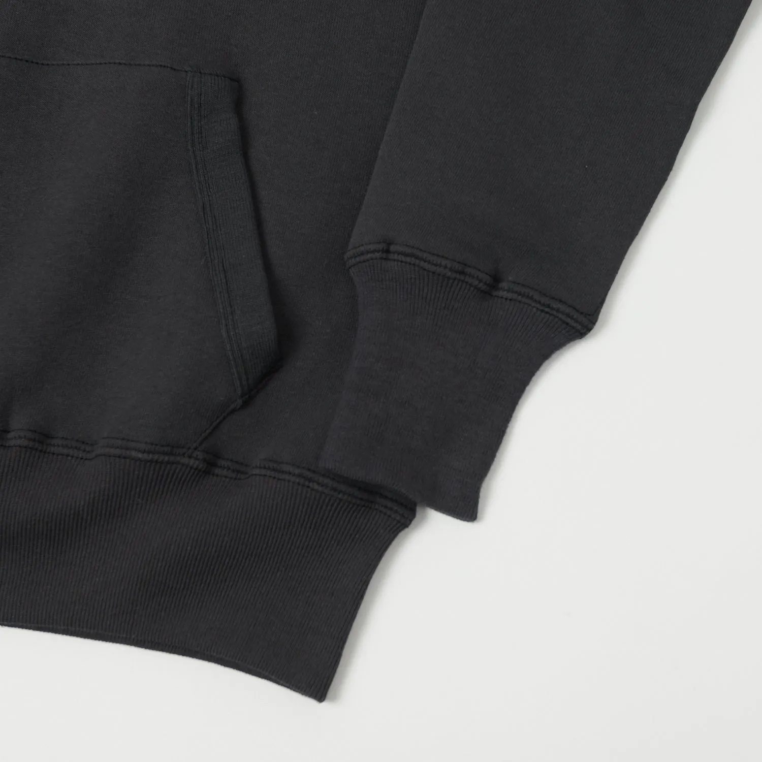 Warehouse & Co 450 Two Needle Hooded Sweatshirt - Black/Sumikuro sold by Son of a Stag product image thumbnail 3