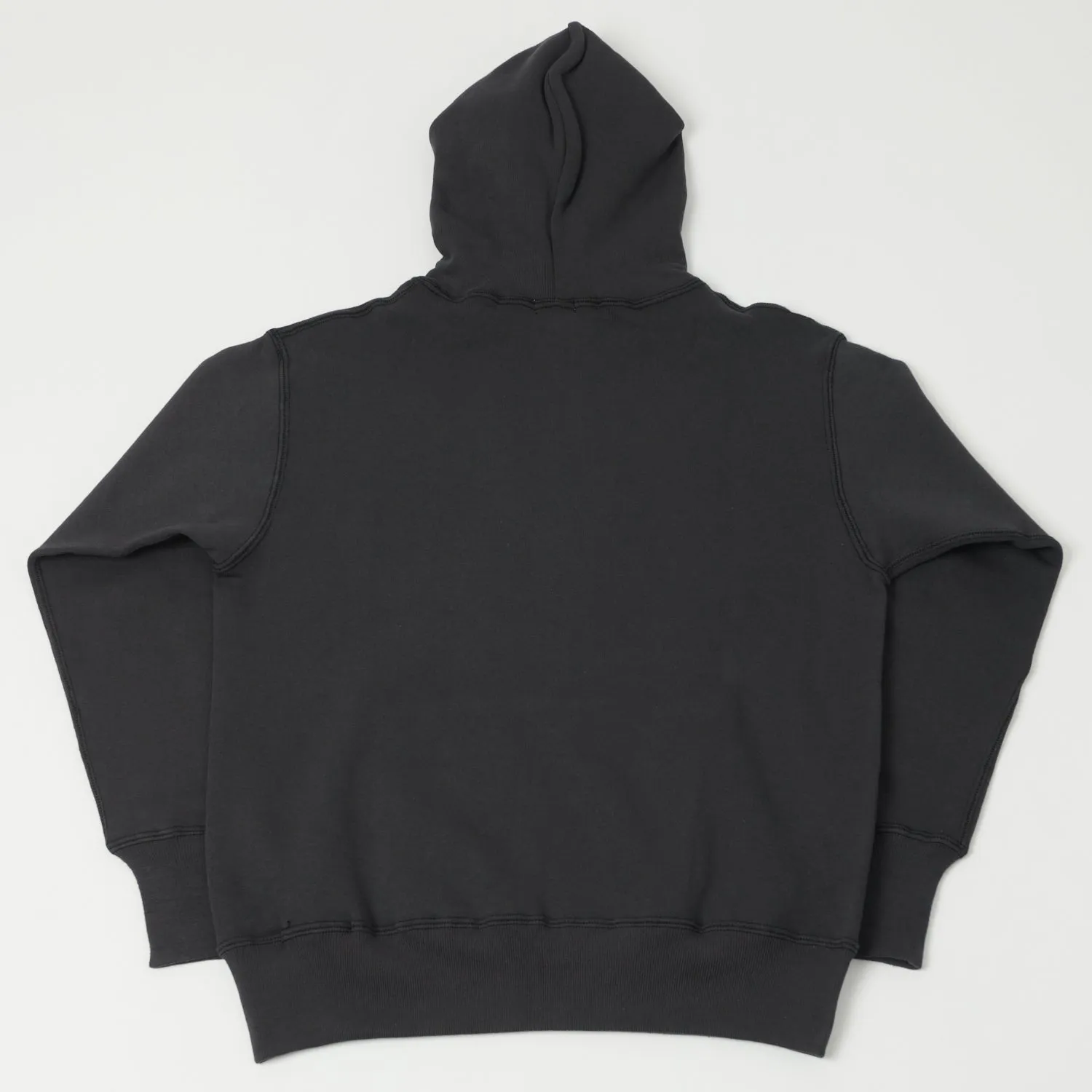 Warehouse & Co 450 Two Needle Hooded Sweatshirt - Black/Sumikuro sold by Son of a Stag product image thumbnail 4