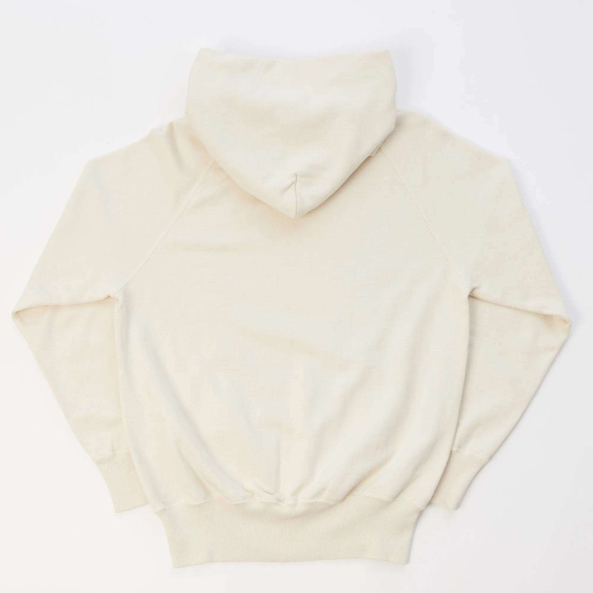 Warehouse & Co 462 Raglan Sleeve Hooded Sweatshirt - Cream sold by Son of a Stag product image thumbnail 2