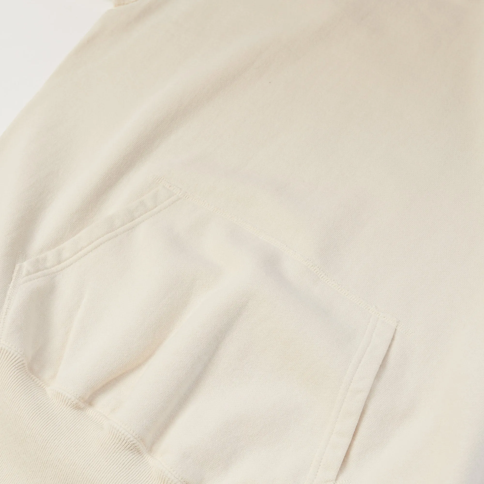 Warehouse & Co 462 Raglan Sleeve Hooded Sweatshirt - Cream sold by Son of a Stag product image thumbnail 3