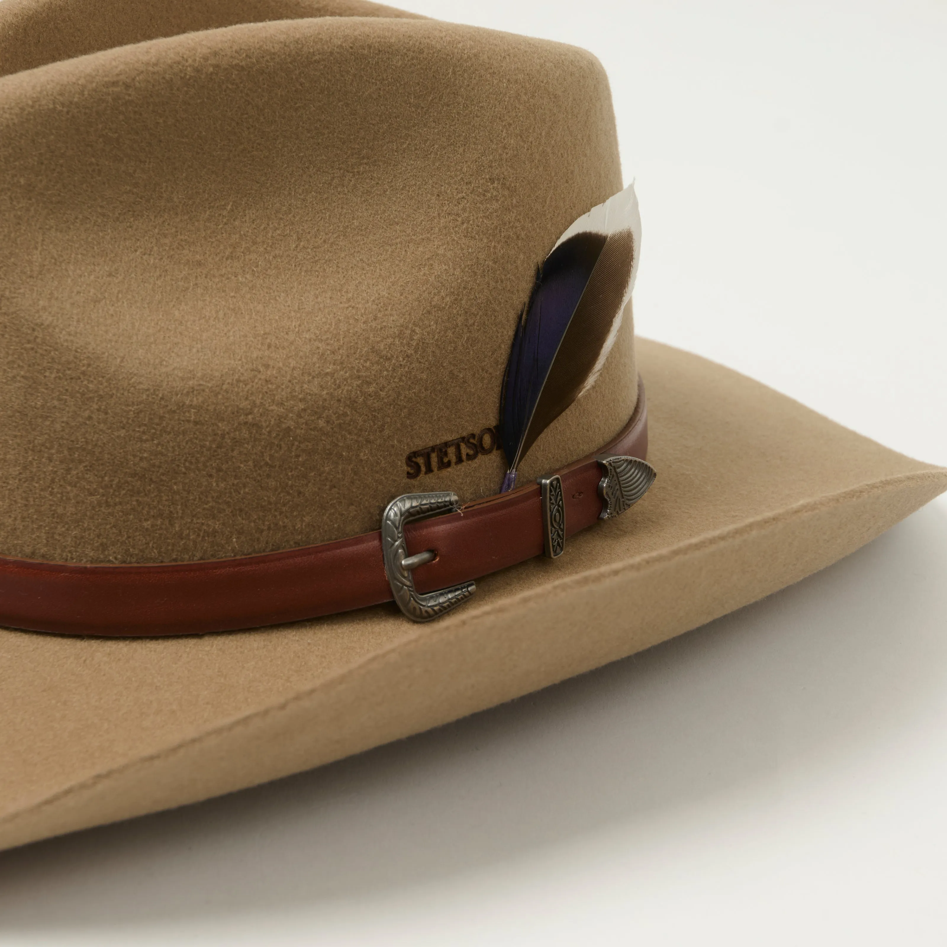 Stetson Belted Wool Felt Western Hat - Beige sold by Son of a Stag product image thumbnail 2