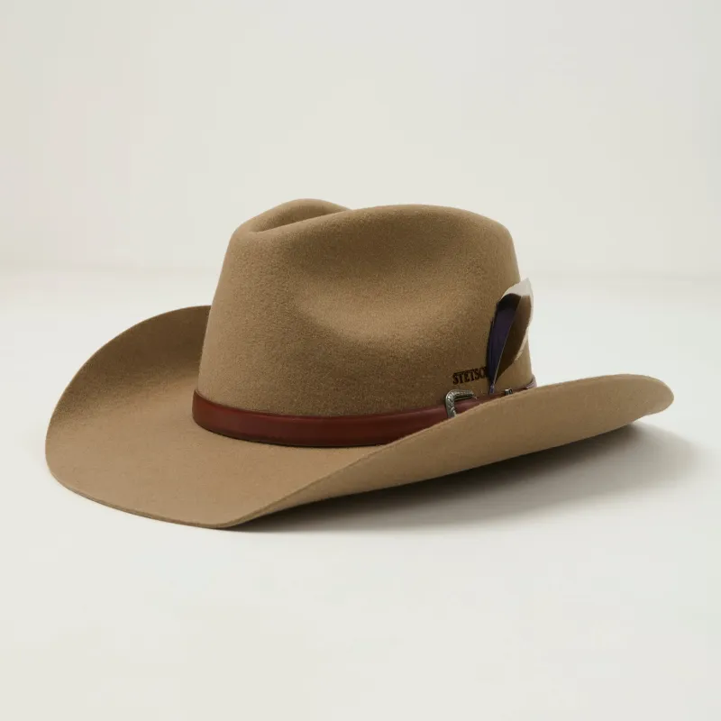 Stetson Belted Wool Felt Western Hat - Beige sold by Son of a Stag