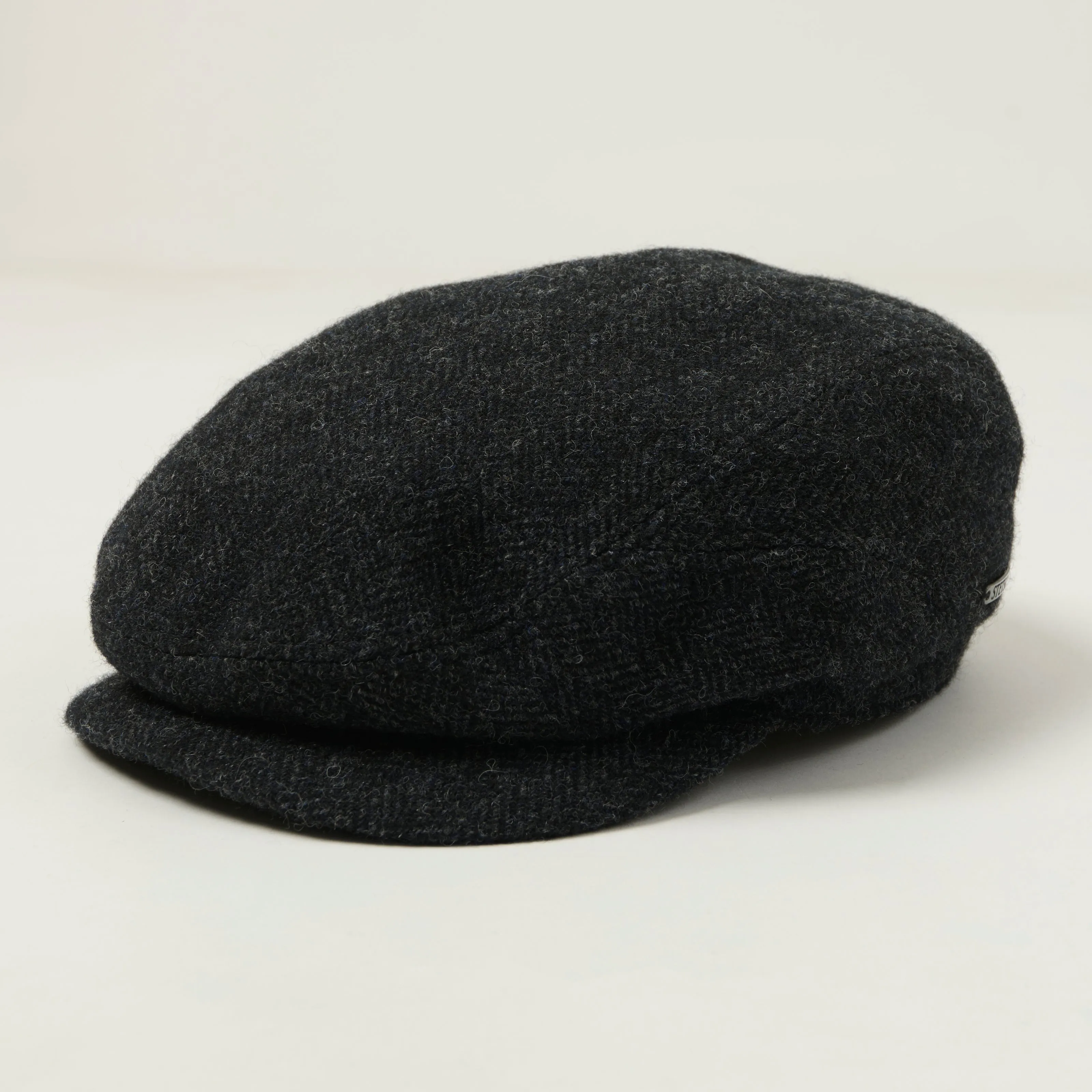 Stetson Wool Herringbone Driver Cap - Dark Grey sold by Son of a Stag