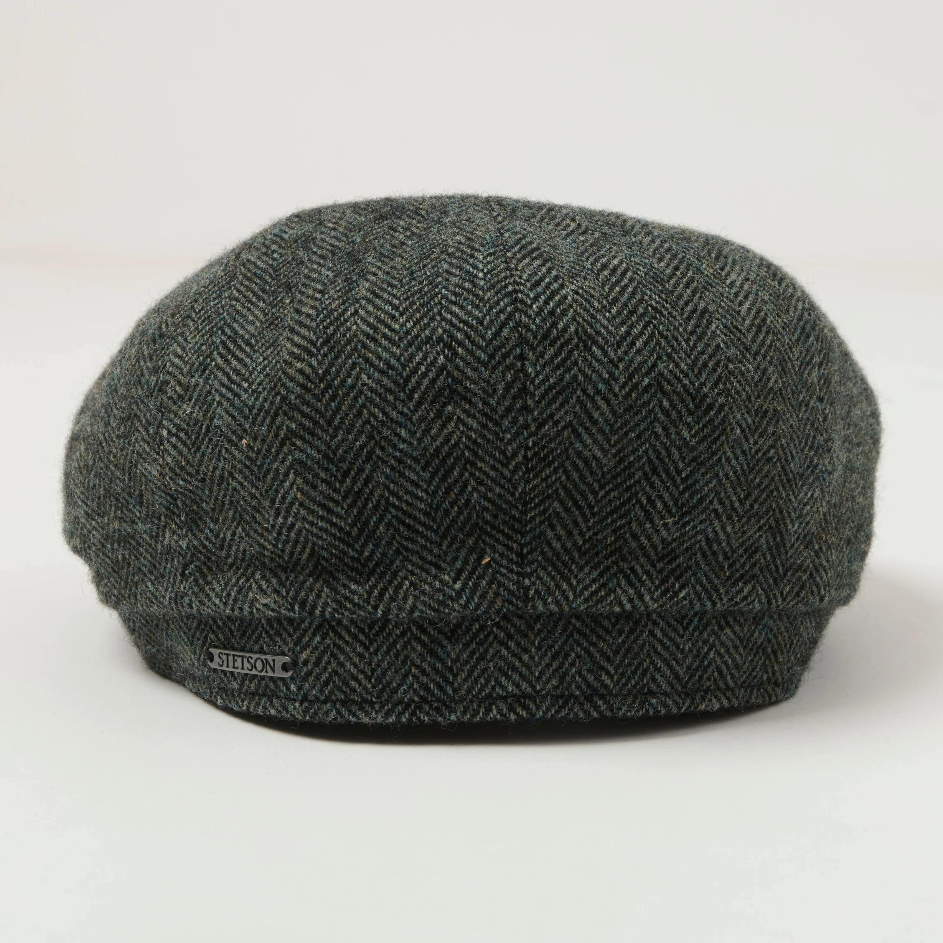 Stetson Hatteras Woolrich Herringbone Flat Cap - Dark Grey sold by Son of a Stag product image thumbnail 2