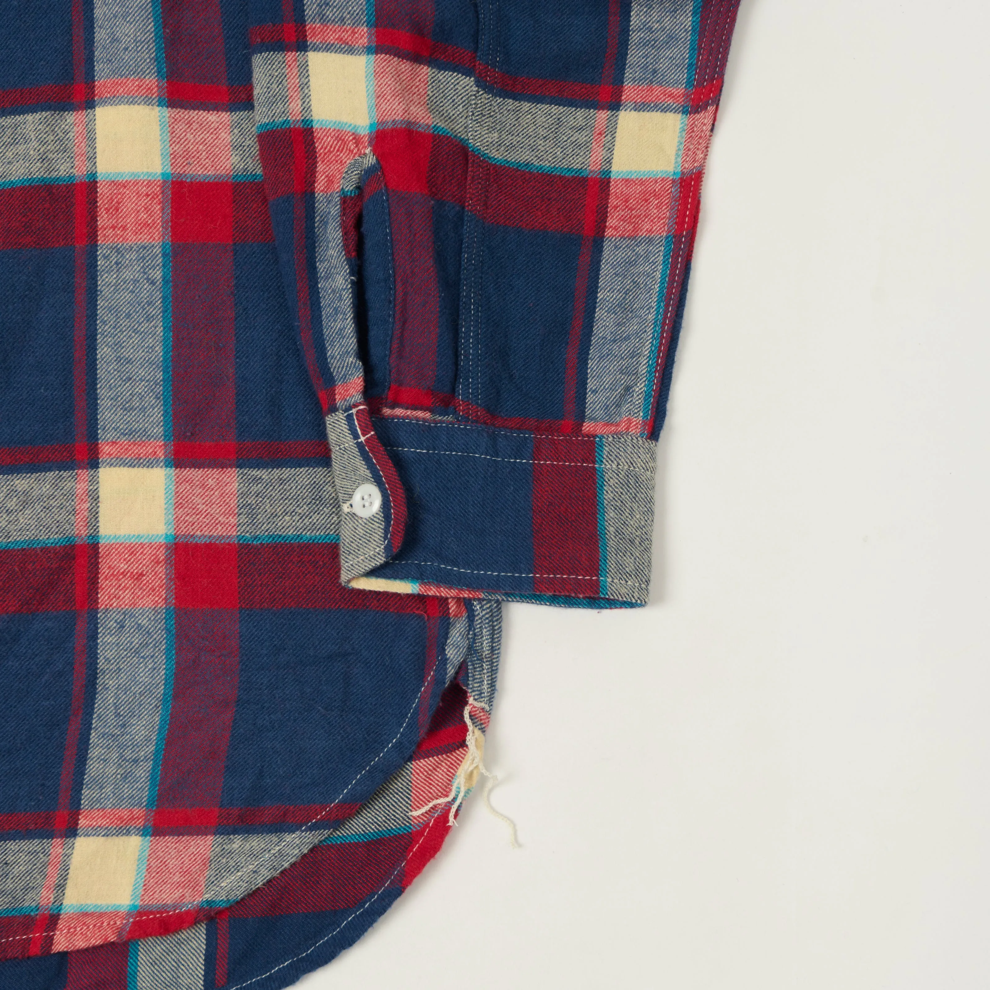 Beams Plus Plaid Flannel Work Shirt - Blue sold by Son of a Stag product image thumbnail 3