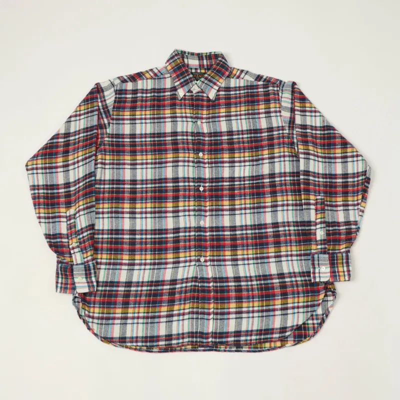 Beams Plus Button Down Plaid Shirt - White/Multi made by BEAMS PLUS