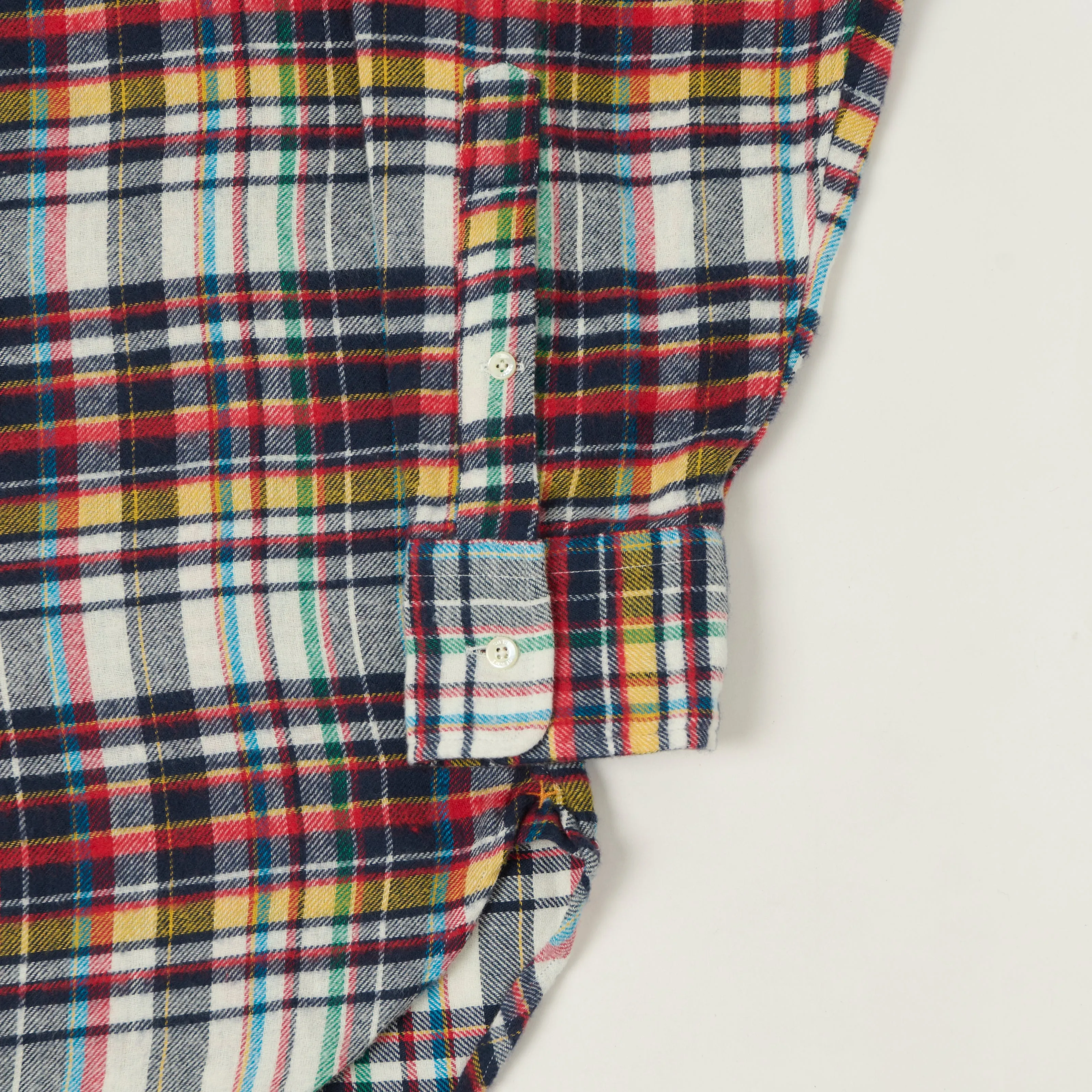 Beams Plus Button Down Plaid Shirt - White/Multi sold by Son of a Stag product image thumbnail 3