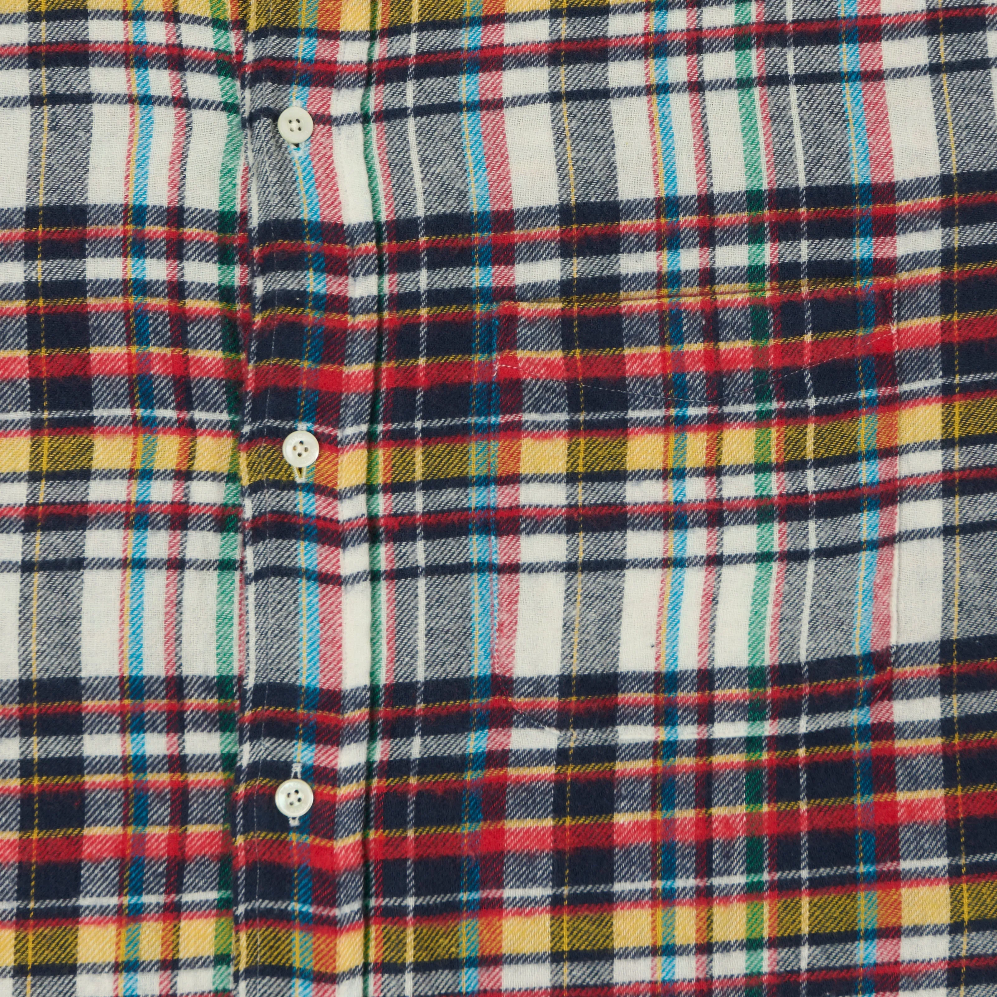 Beams Plus Button Down Plaid Shirt - White/Multi sold by Son of a Stag product image thumbnail 4