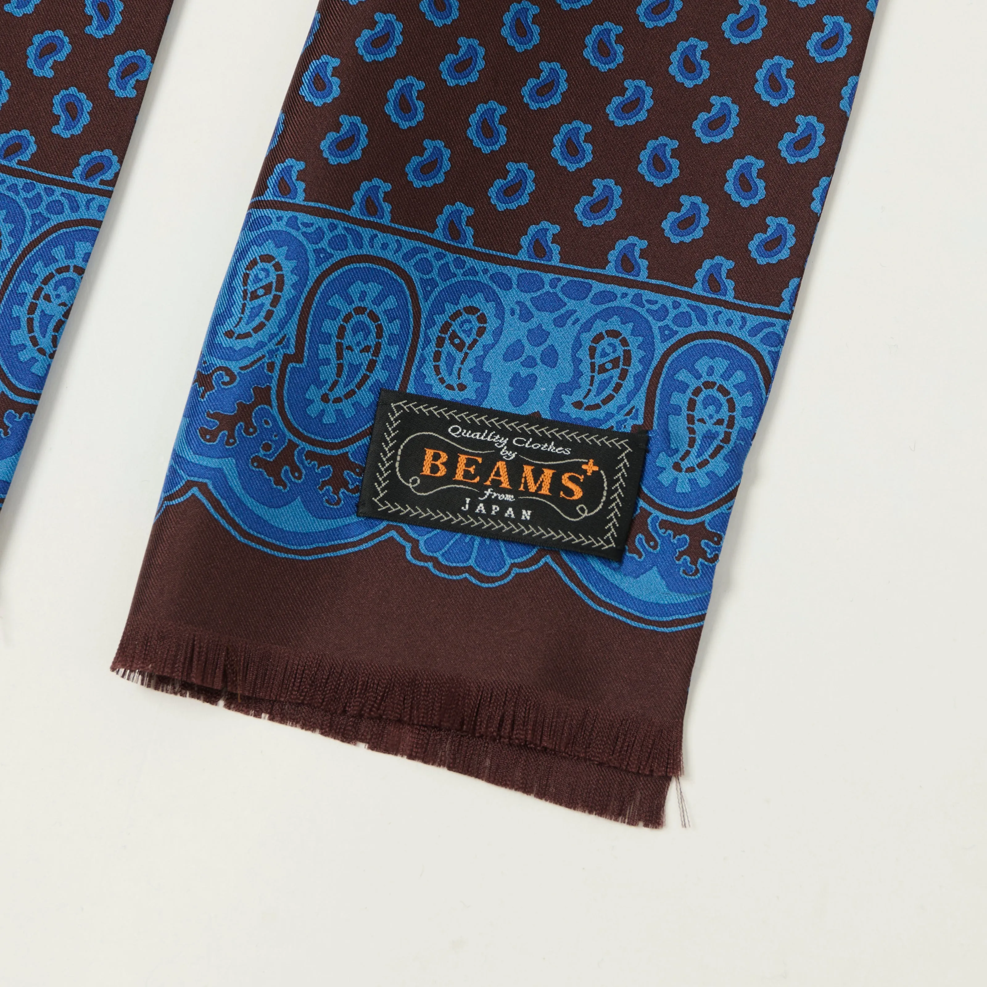 Beams Plus Geometric Print Silk Scarf - Brown sold by Son of a Stag product image thumbnail 2