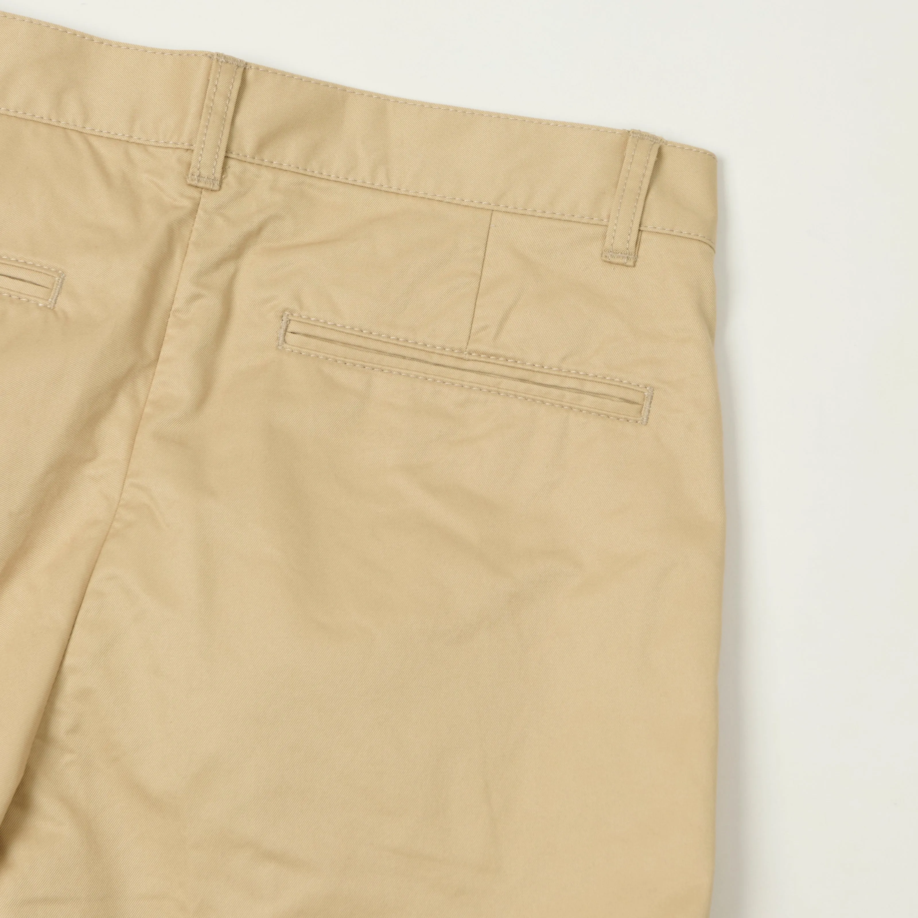 Beams Plus Single Pleat Tapered Chino - Beige sold by Son of a Stag product image thumbnail 2