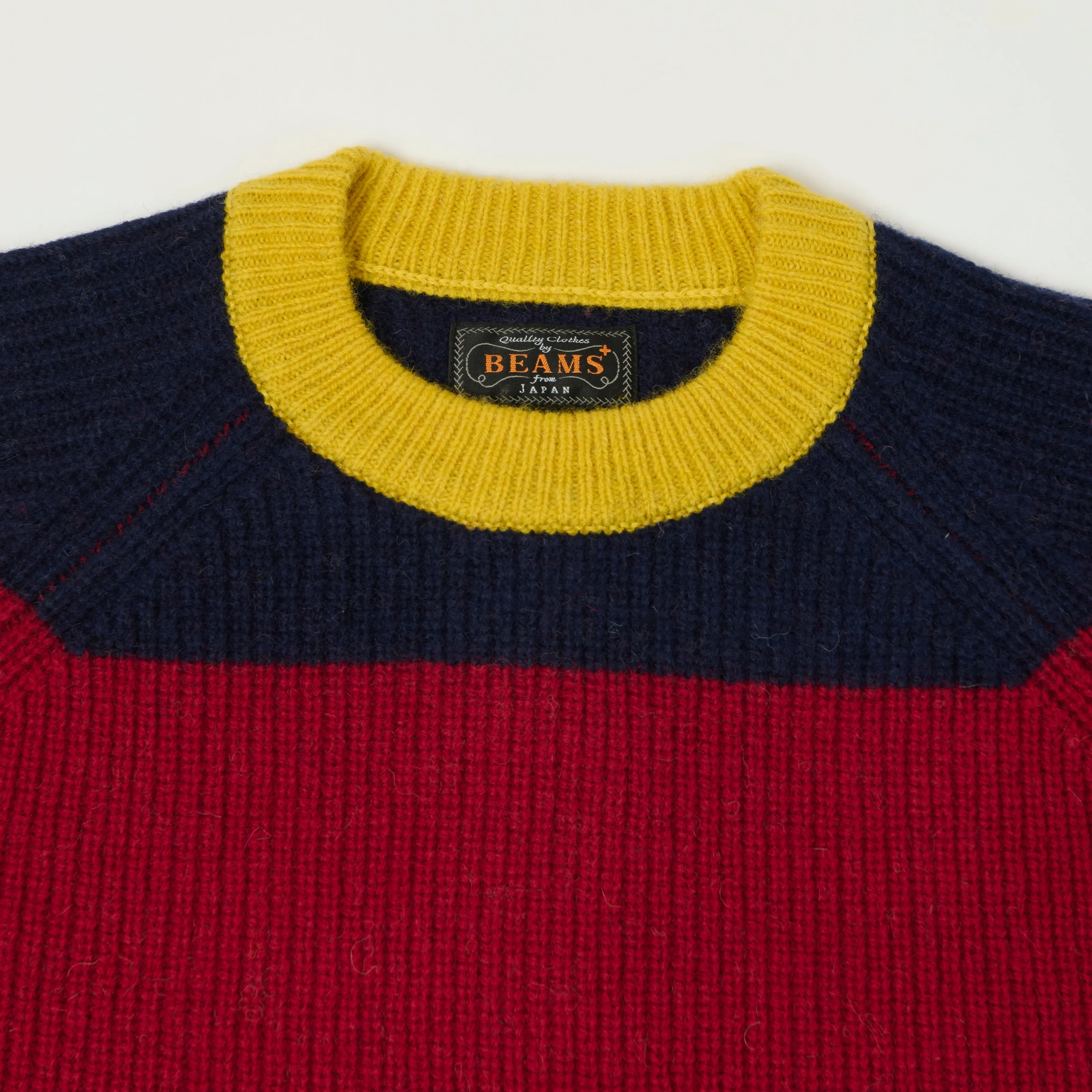 Beams Plus Multi Stripe Jumper - Yellow/Grey sold by Son of a Stag product image thumbnail 2