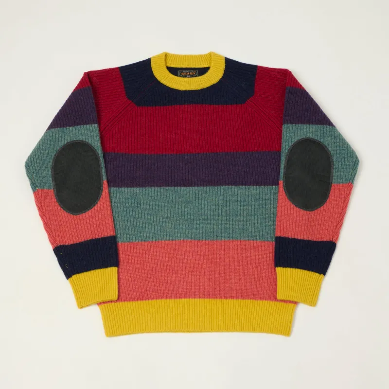 Beams Plus Multi Stripe Jumper - Yellow/Grey sold by Son of a Stag