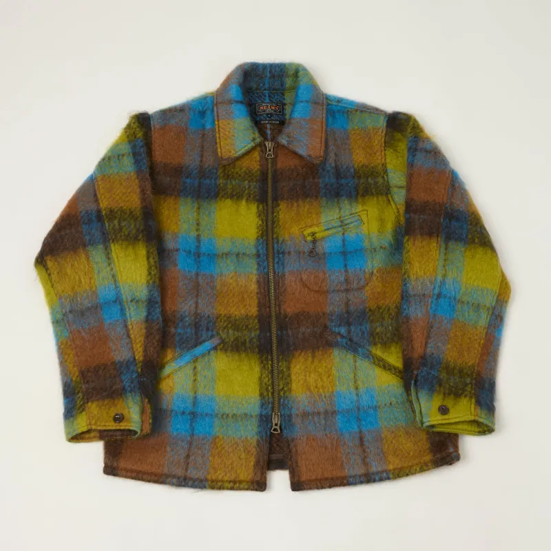 Beams Plus Brushed Mohair Plaid Sports Jacket - Brown/Multi sold by Son of a Stag