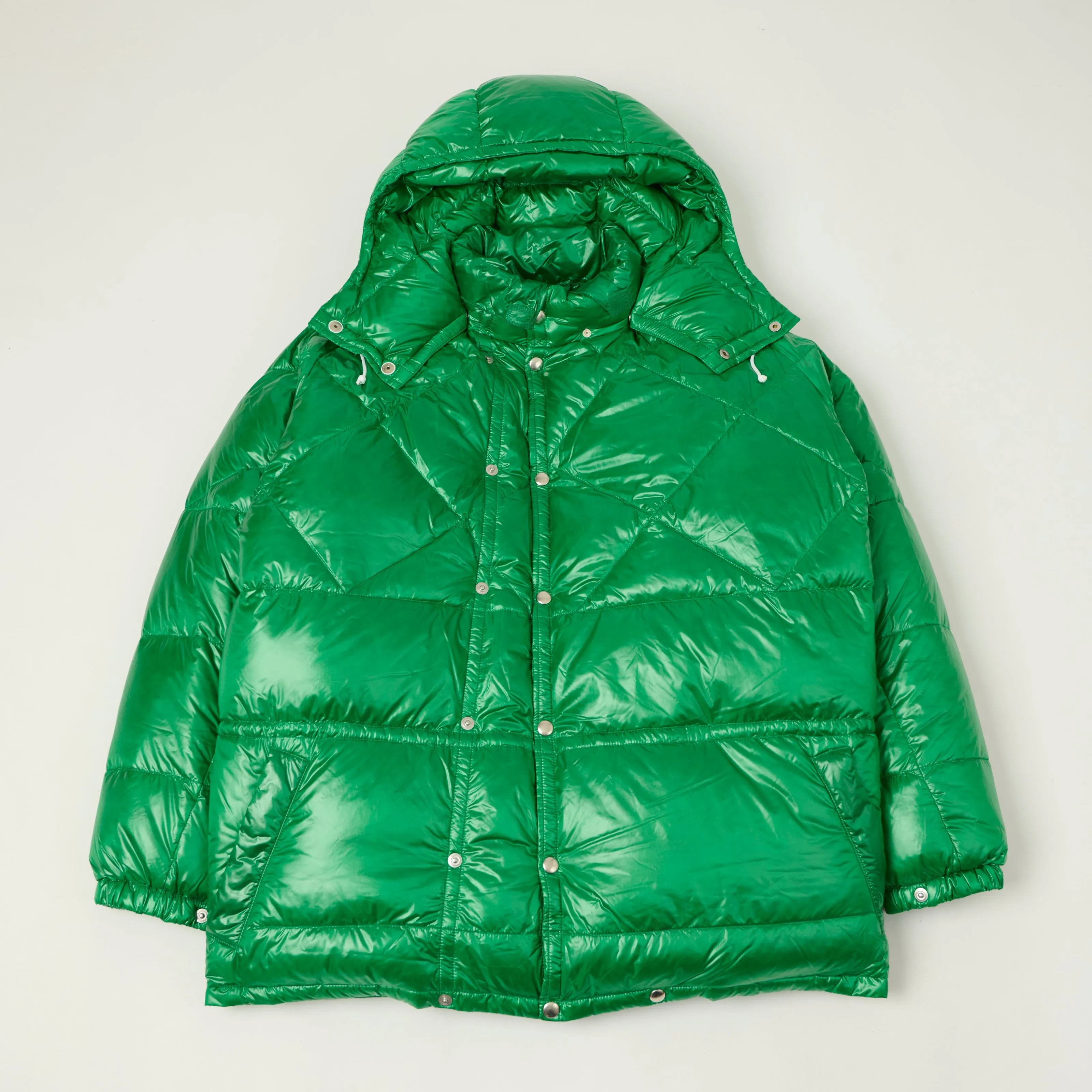 Beams Plus Raglan Sleeve 'Expedition' Down Parka - Green sold by Son of a Stag