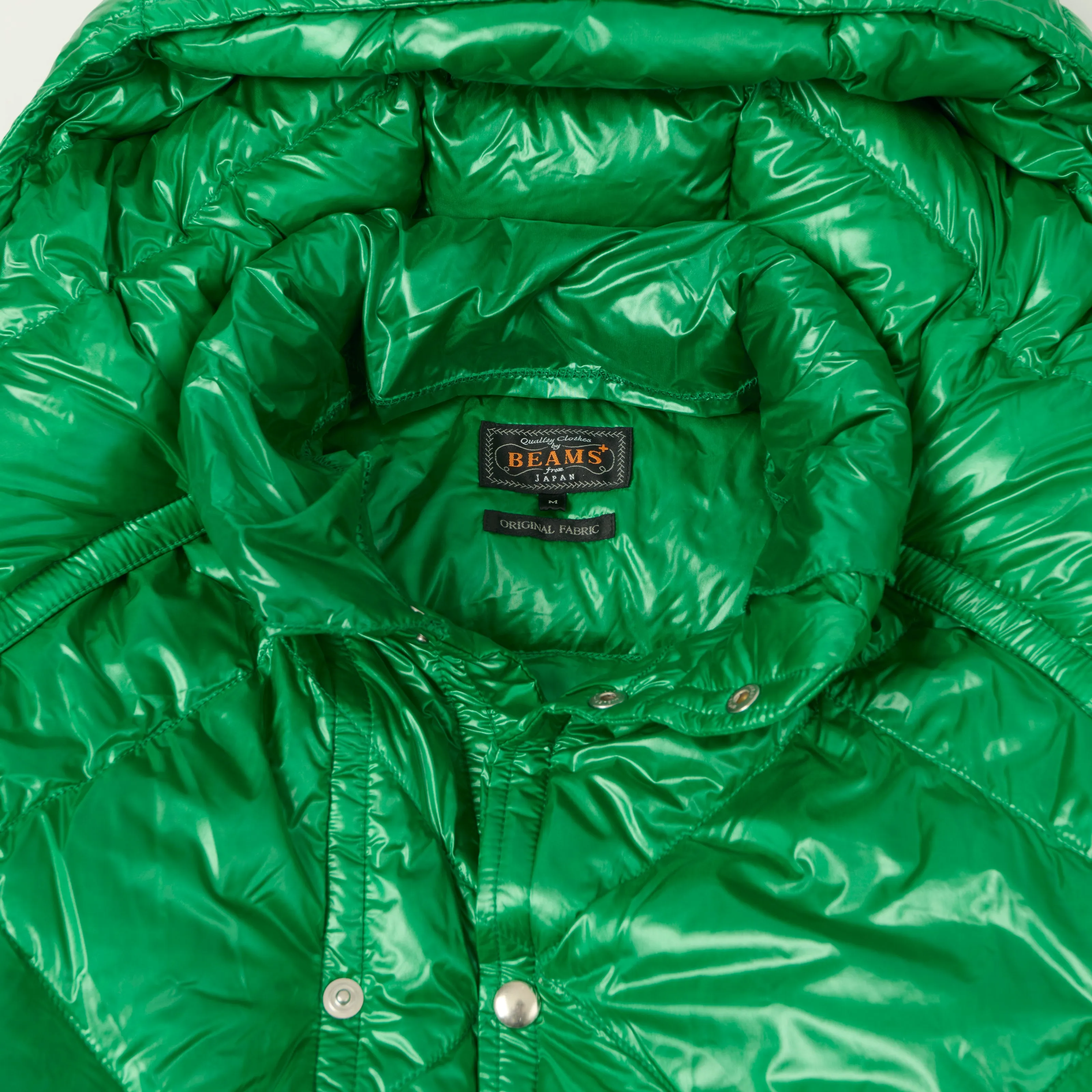 Beams Plus Raglan Sleeve 'Expedition' Down Parka - Green sold by Son of a Stag product image thumbnail 2