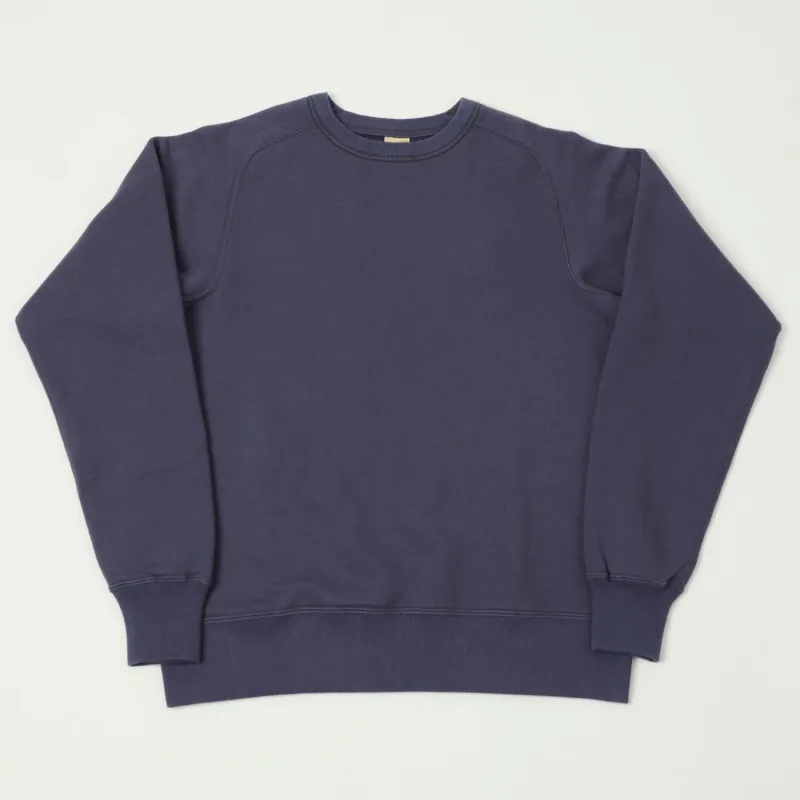 Buzz Rickson's Raglan Sleeve Freedom Sweatshirt - Navy sold by Son of a Stag