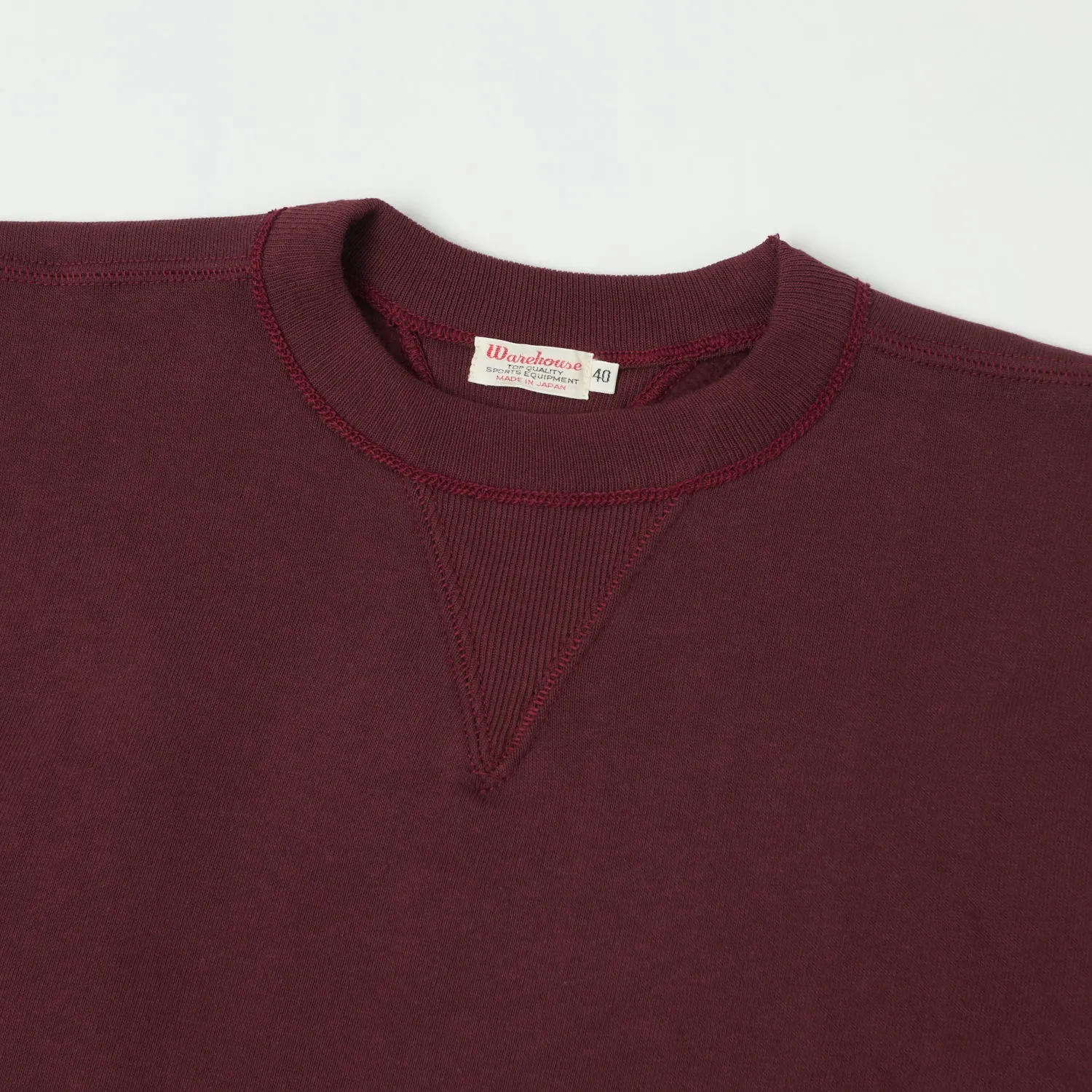 Warehouse & Co 403 Plain Sweatshirt - Bordeaux sold by Son of a Stag product image thumbnail 2