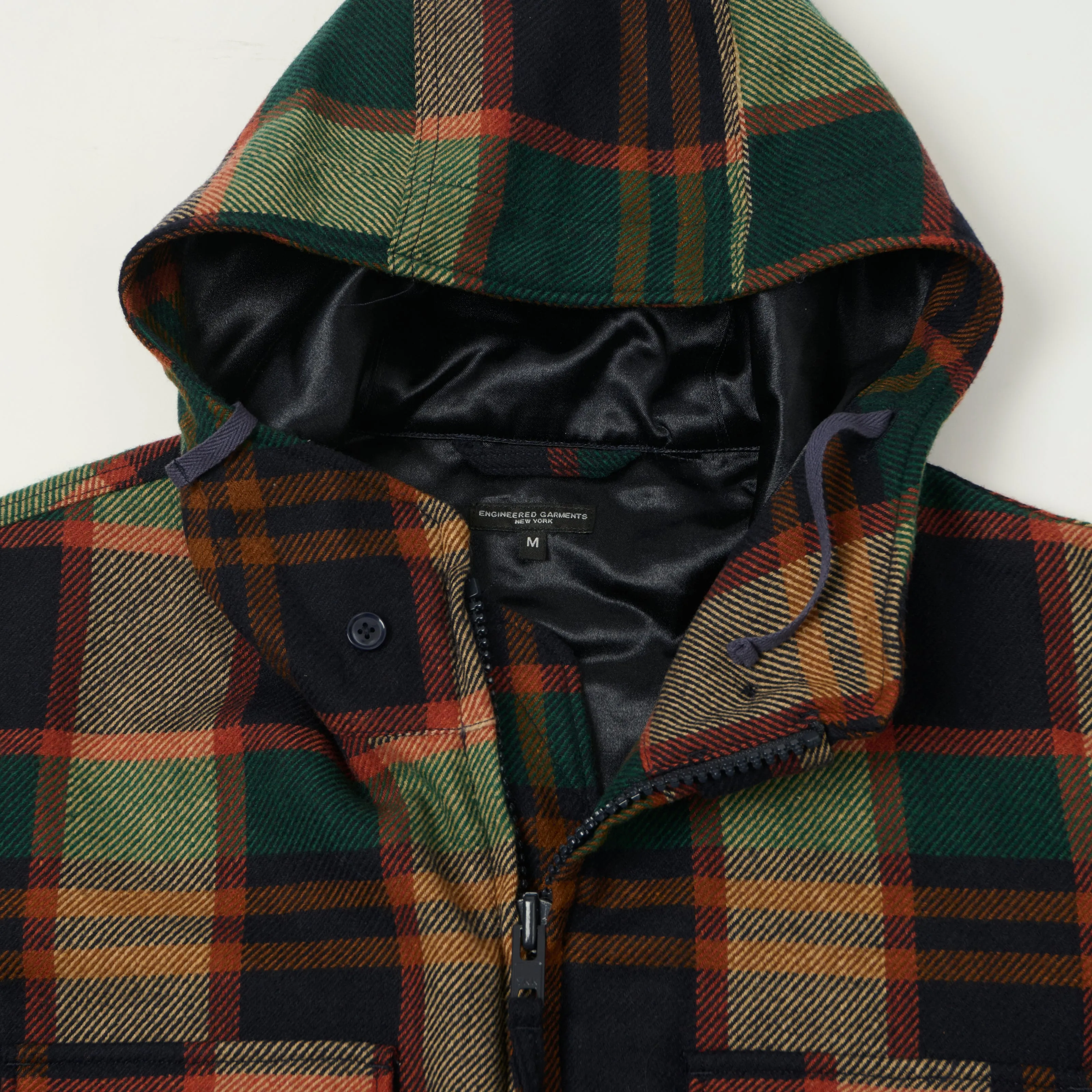 Engineered Garments Heavy Wool Plaid 'SAS' Jacket - Navy/Brown sold by Son of a Stag product image thumbnail 2