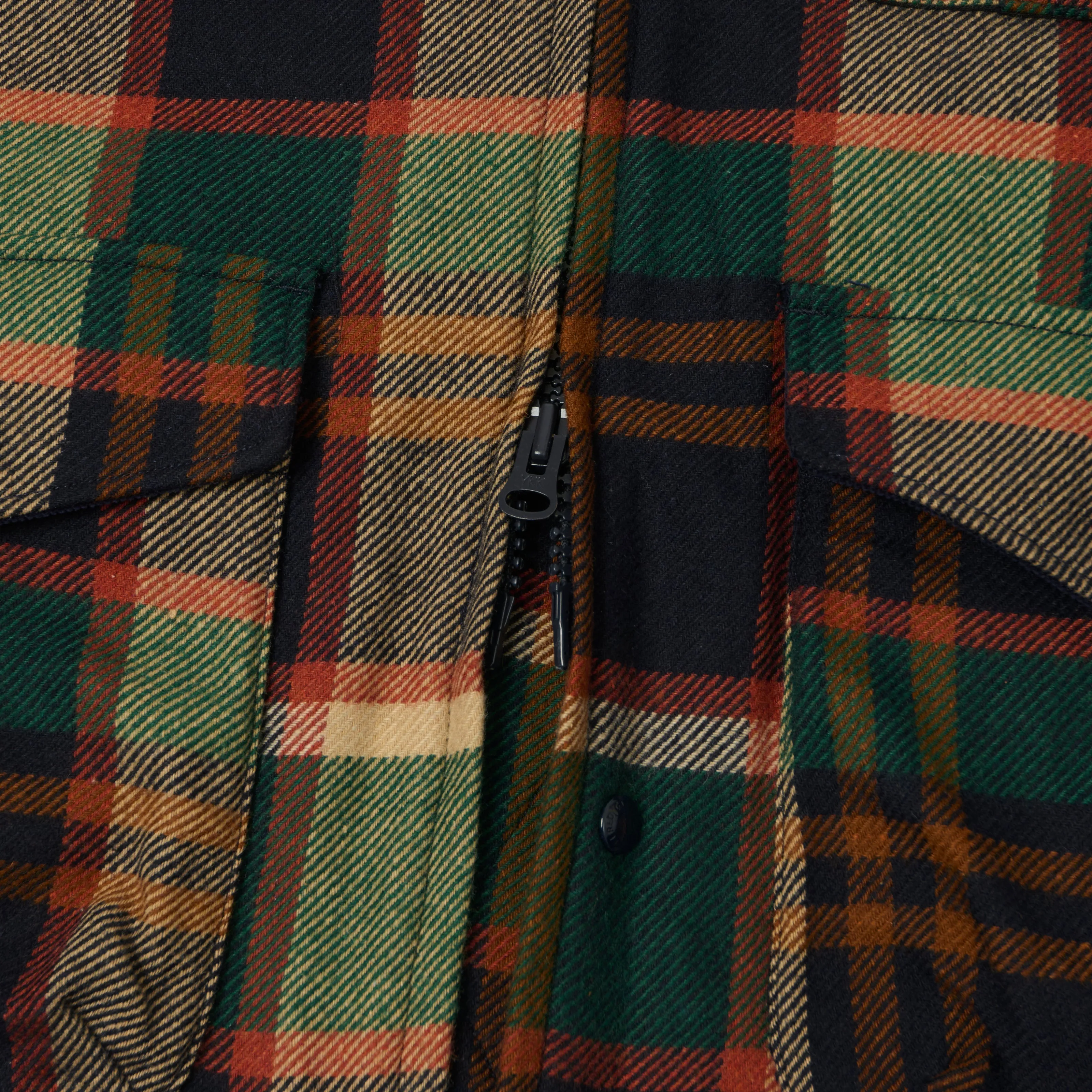 Engineered Garments Heavy Wool Plaid 'SAS' Jacket - Navy/Brown sold by Son of a Stag product image thumbnail 5