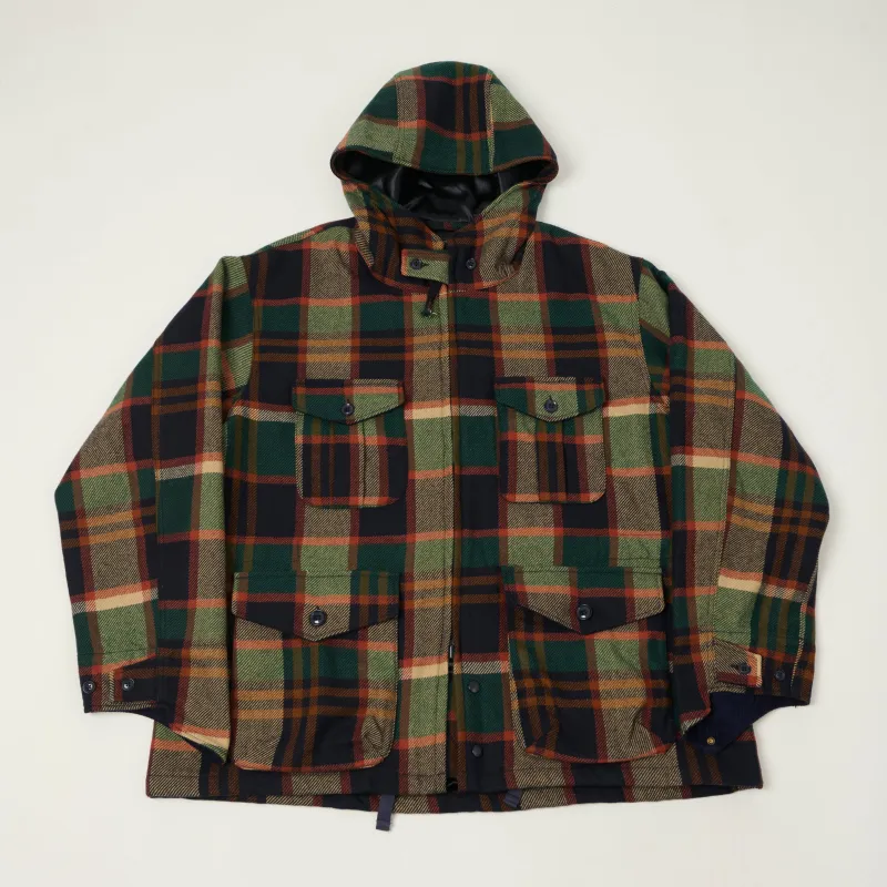 Engineered Garments Heavy Wool Plaid 'SAS' Jacket - Navy/Brown sold by Son of a Stag
