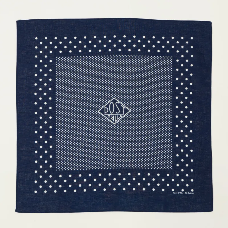 Post Overalls Dots Bandana - Navy made by Son of a Stag