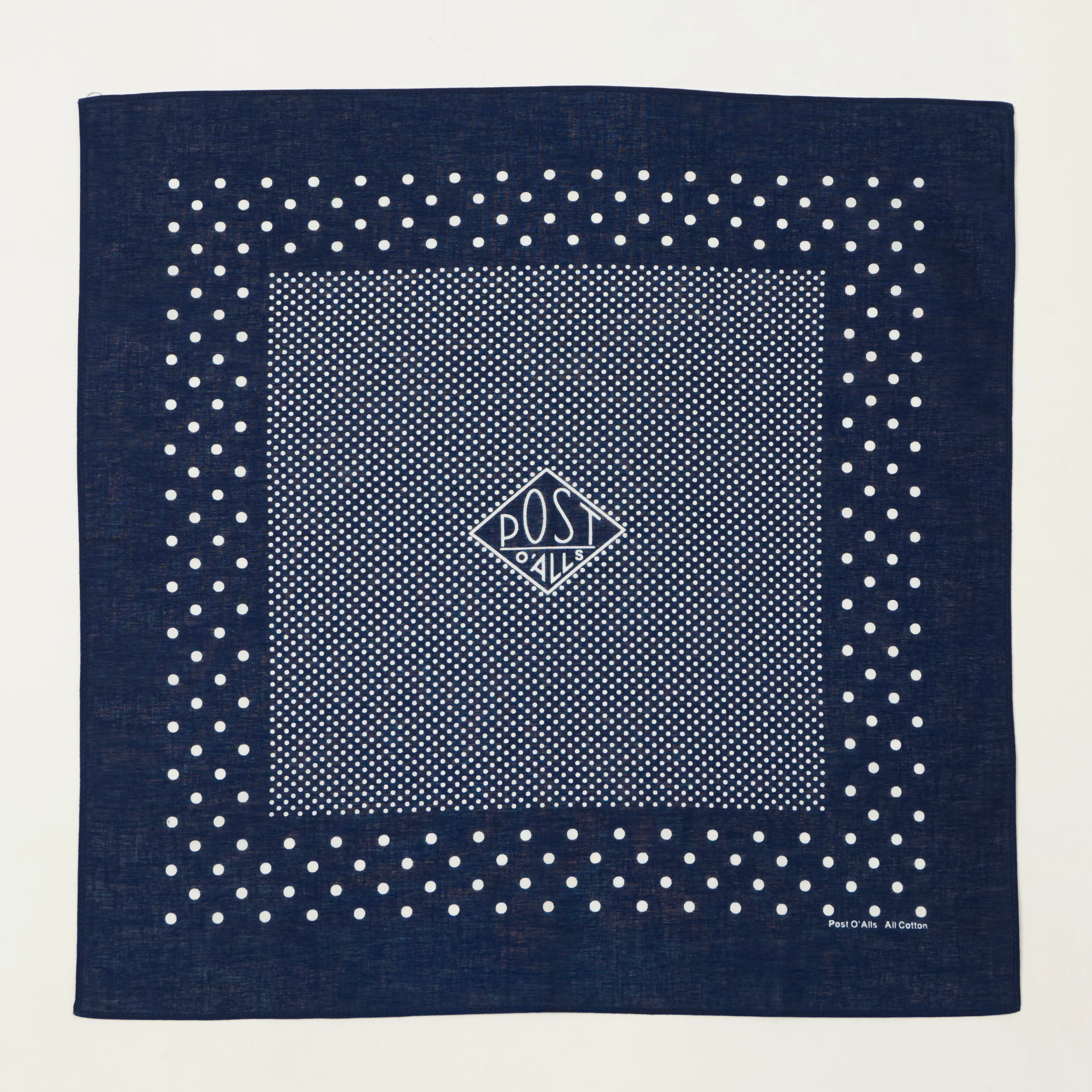 Post Overalls Dots Bandana - Navy sold by Son of a Stag